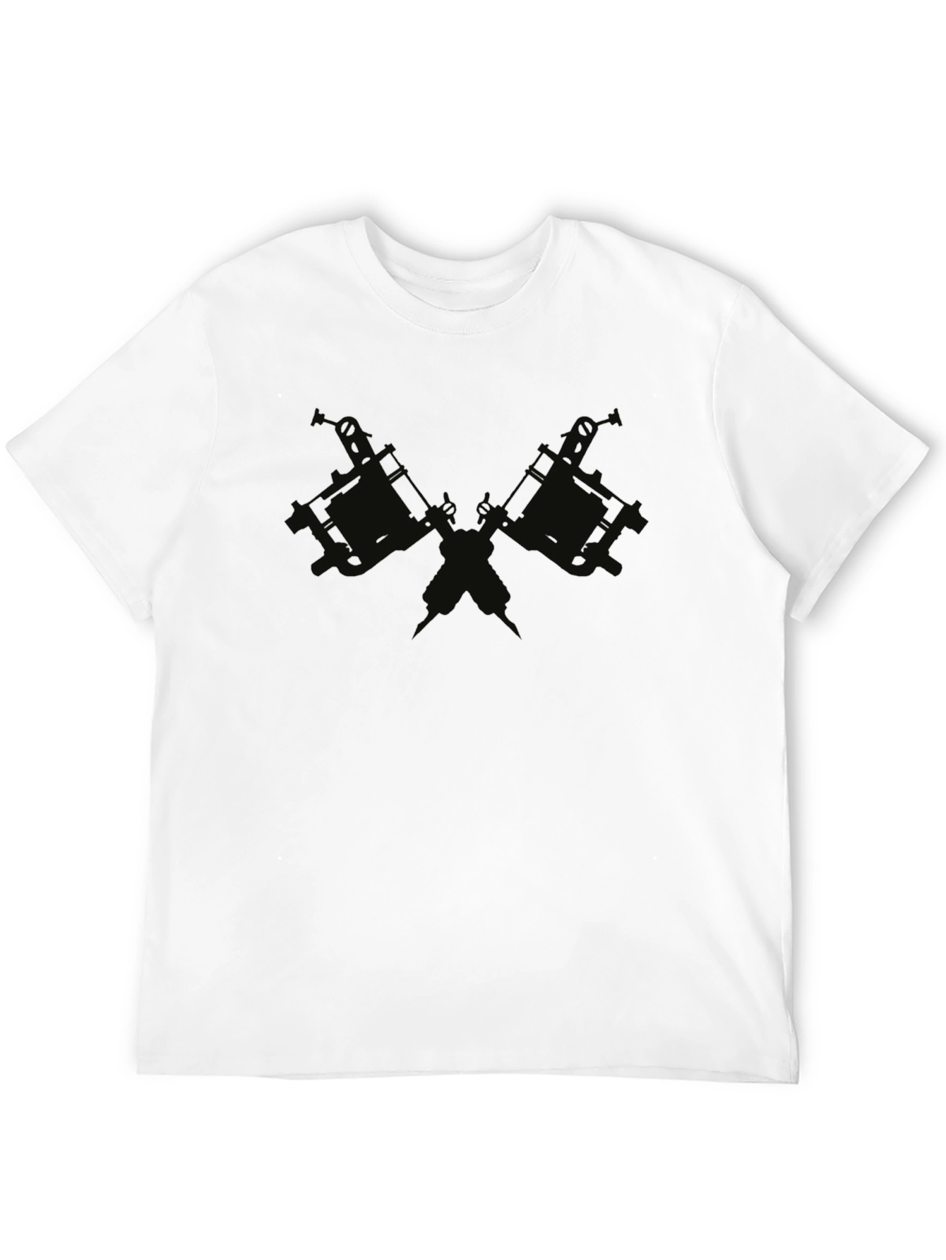 Crossed Tattoo Guns Black Graphic Tee