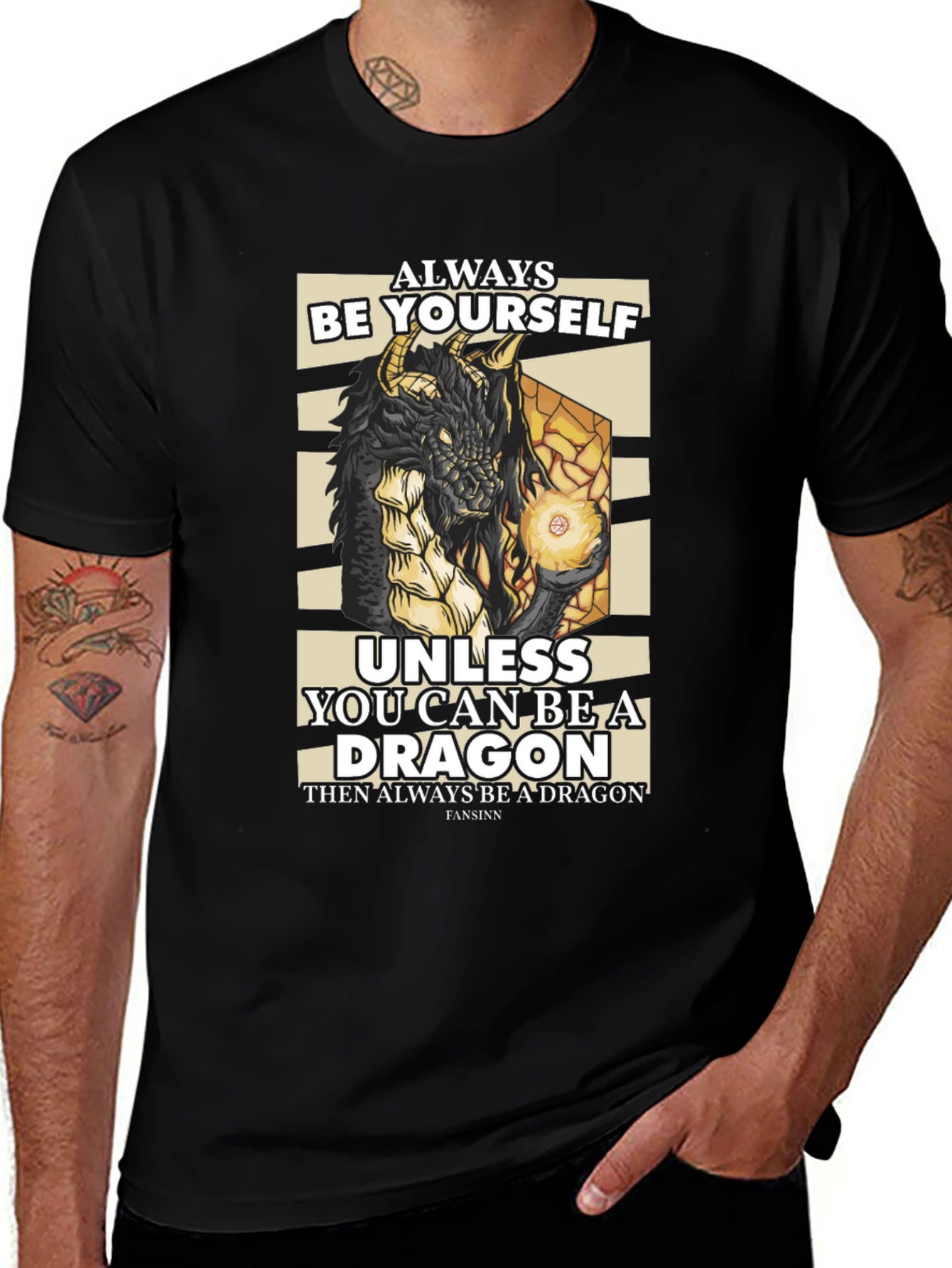 Dragon Graphic T-Shirt - Always Be Yourself Unless...