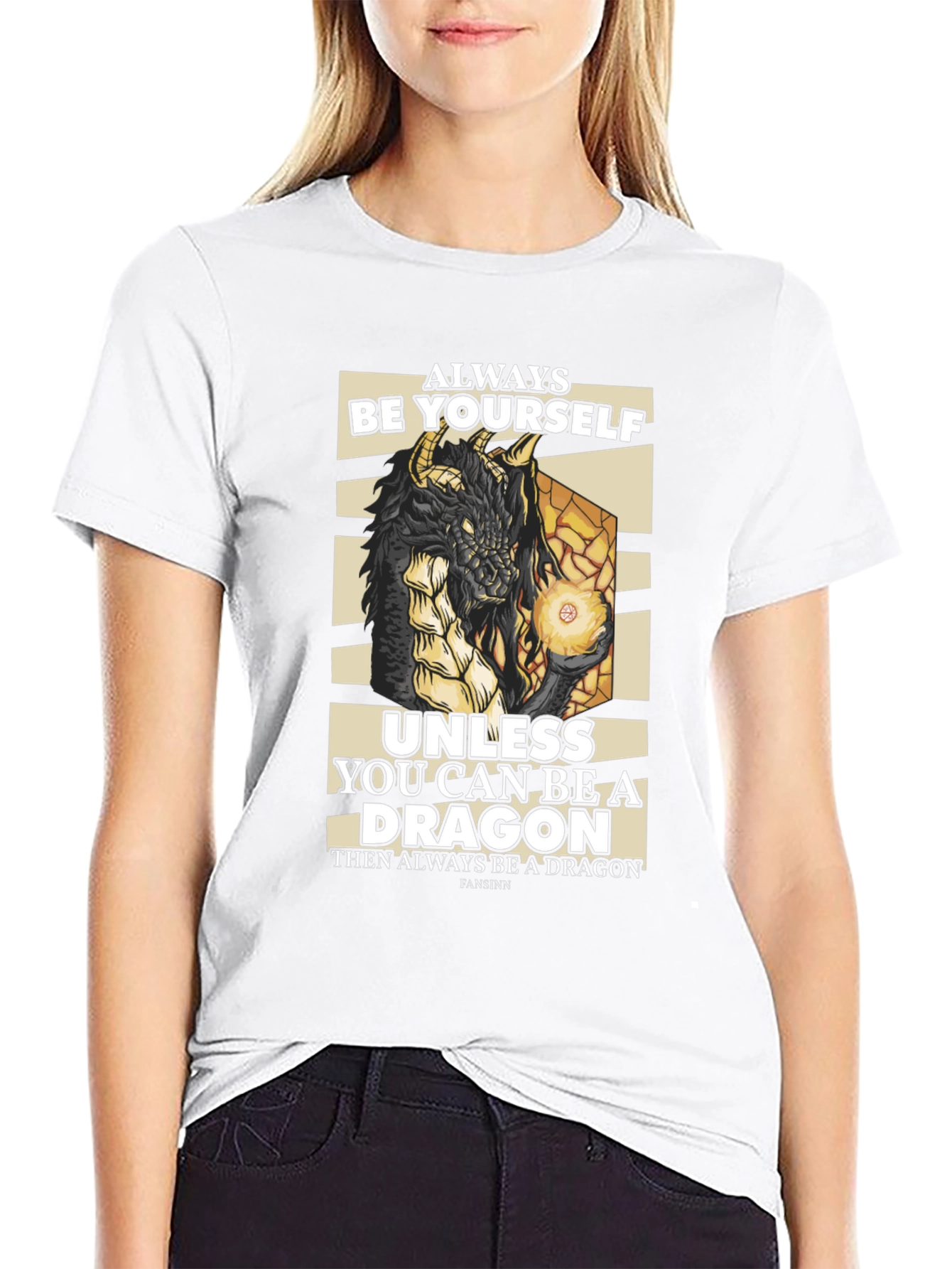Dragon Graphic T-Shirt - Always Be Yourself Unless...