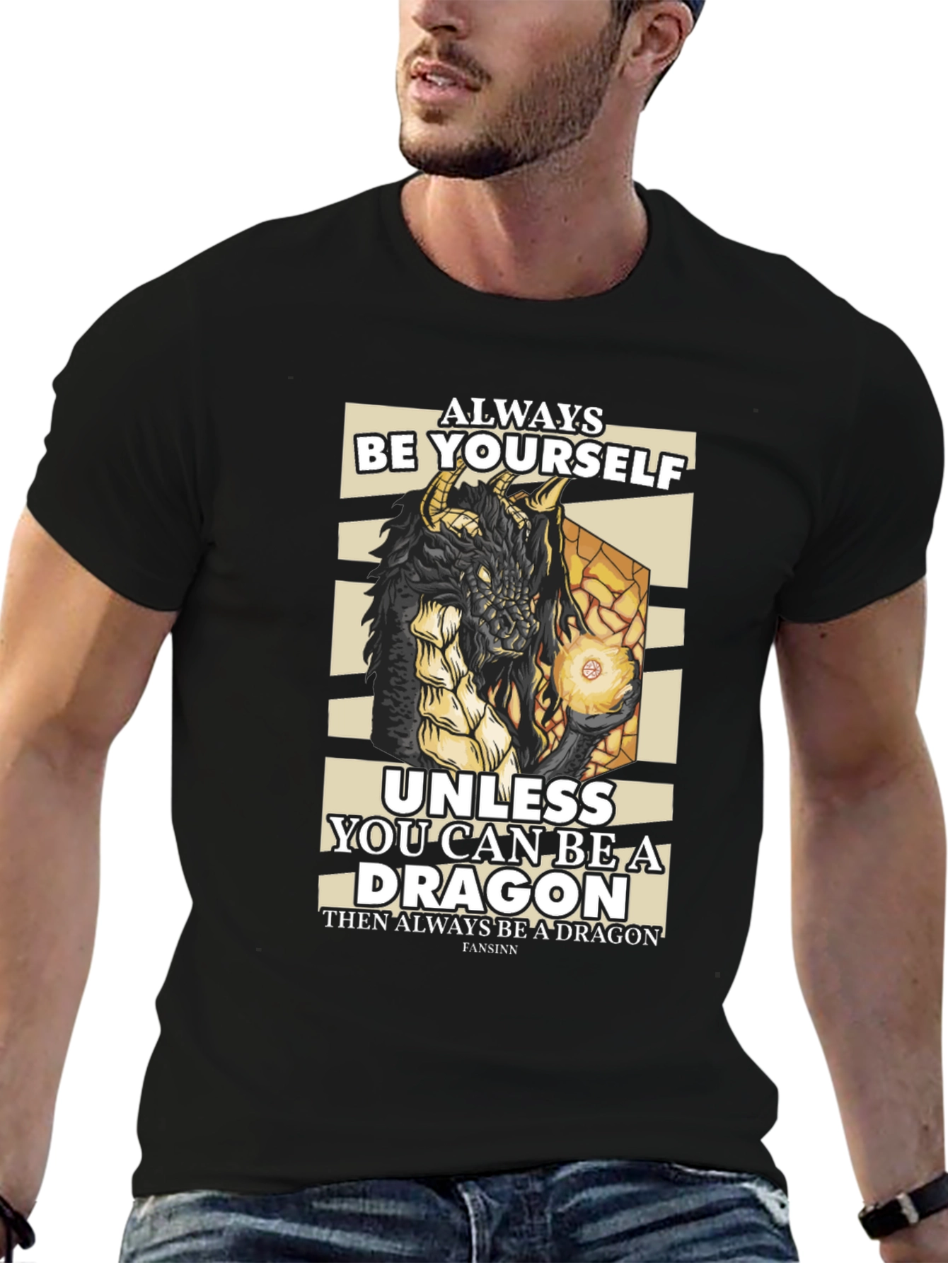 Dragon Graphic T-Shirt - Always Be Yourself Unless...