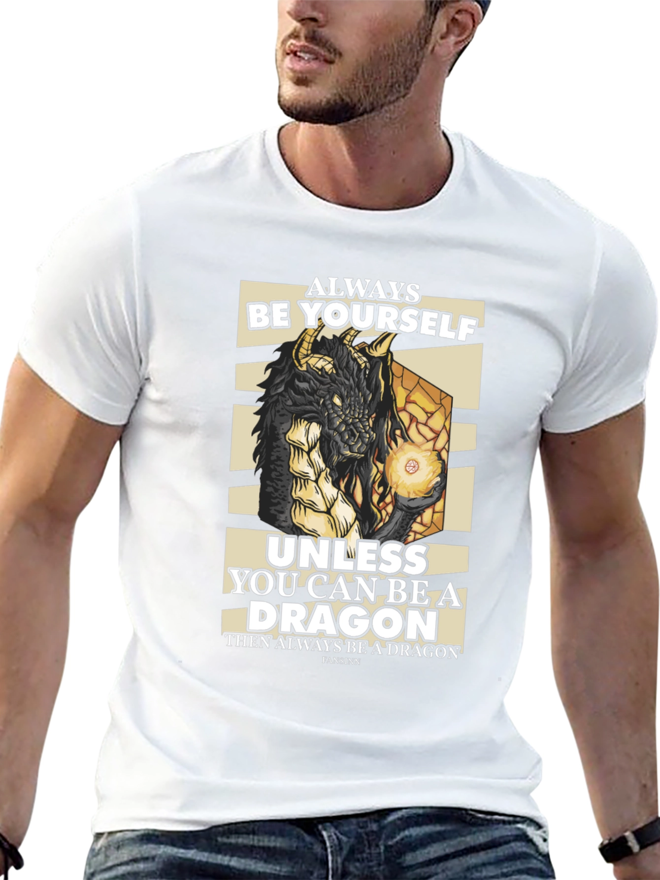Dragon Graphic T-Shirt - Always Be Yourself Unless...