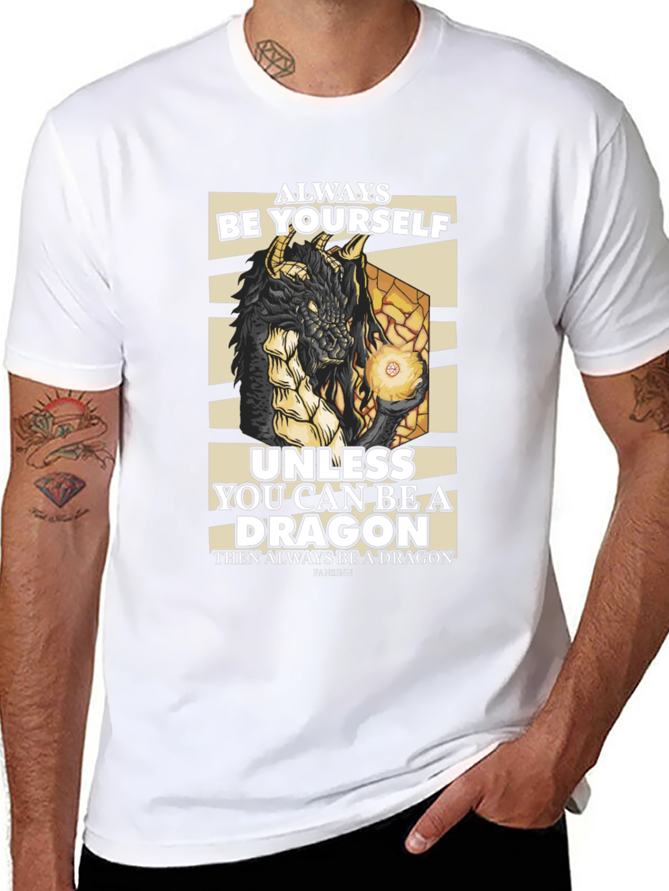 Dragon Graphic T-Shirt - Always Be Yourself Unless...