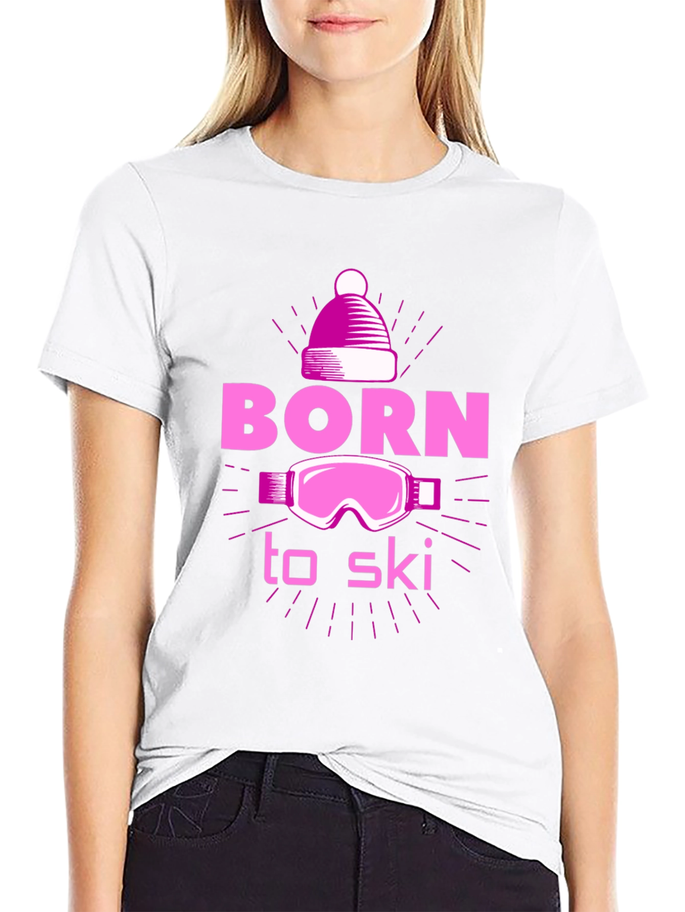 Born to Ski Graphic Tee - Winter Sports T-Shirt