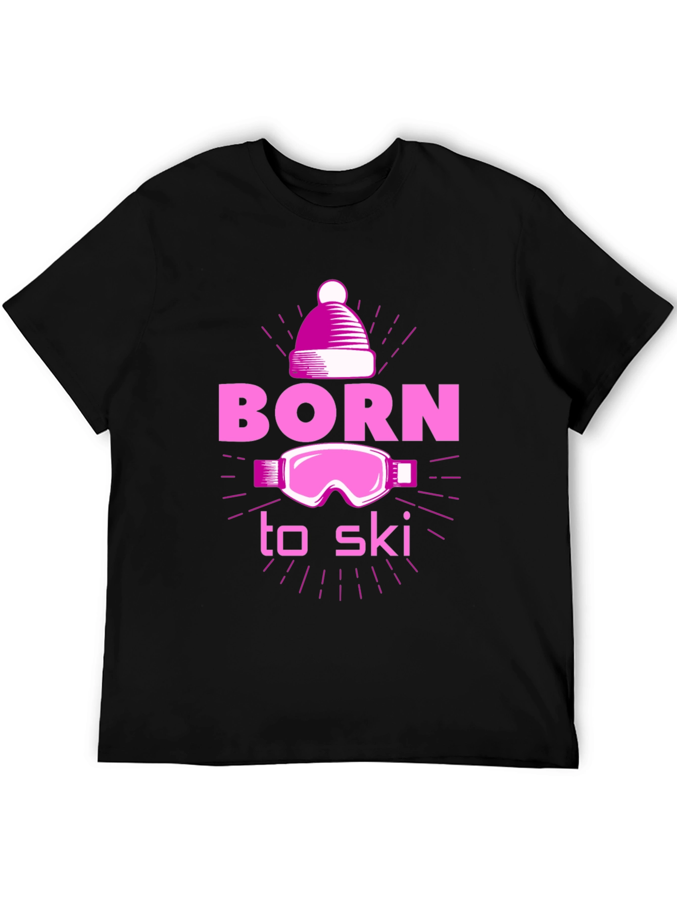 Born to Ski Graphic Tee - Winter Sports T-Shirt