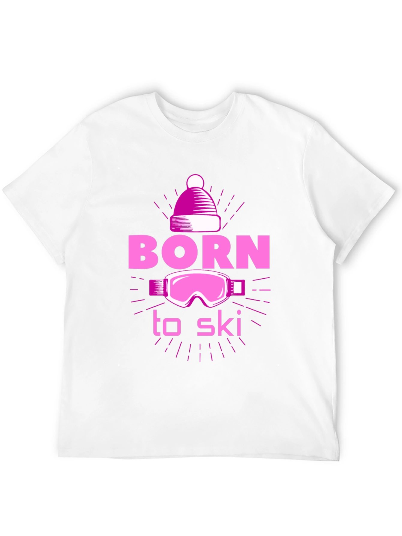 Born to Ski Graphic Tee - Winter Sports T-Shirt