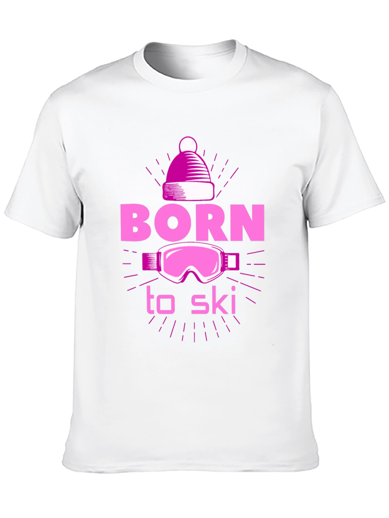 Born to Ski Graphic Tee - Winter Sports T-Shirt