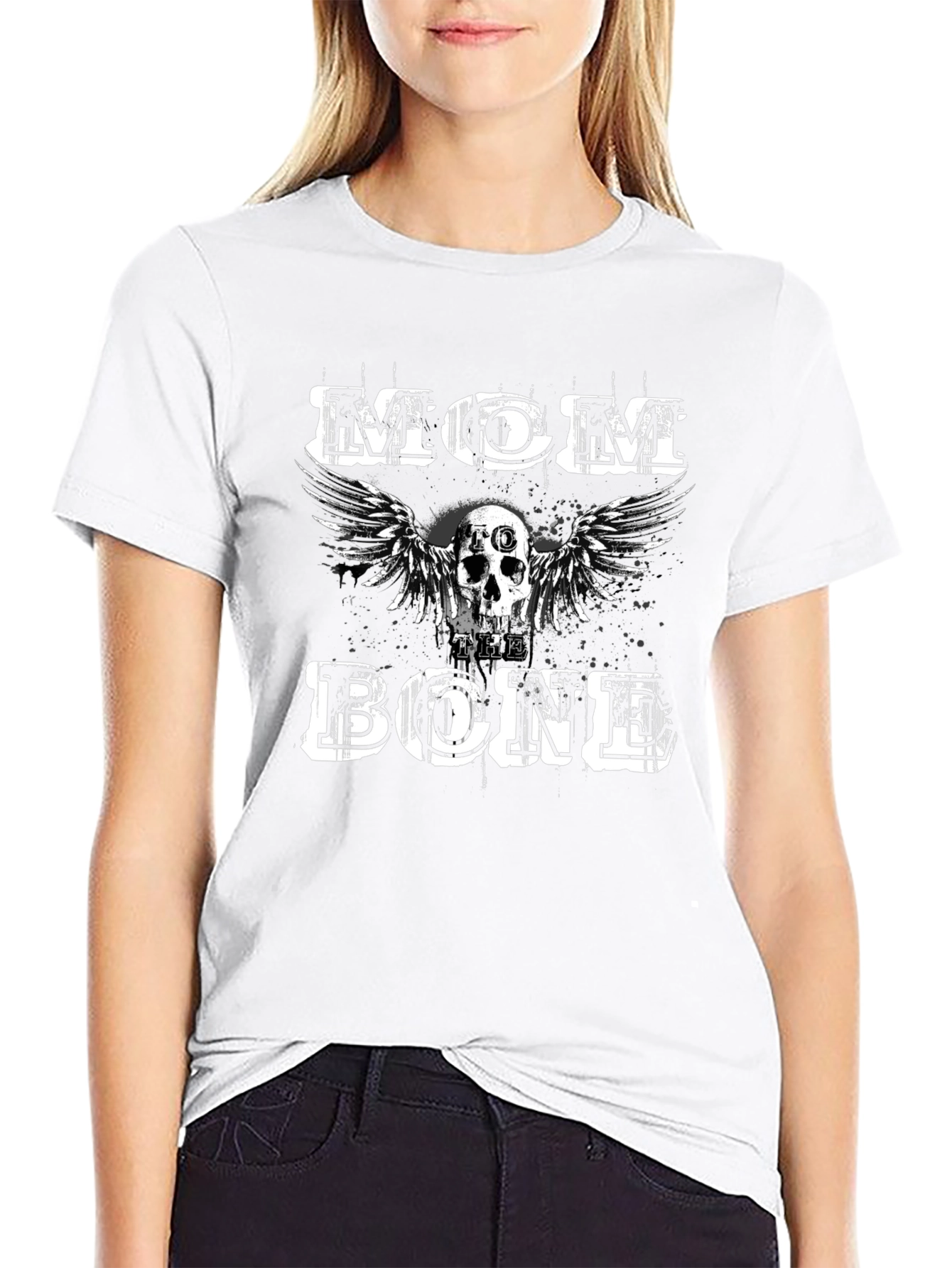 Mom To The Bone Graphic Tee - Black
