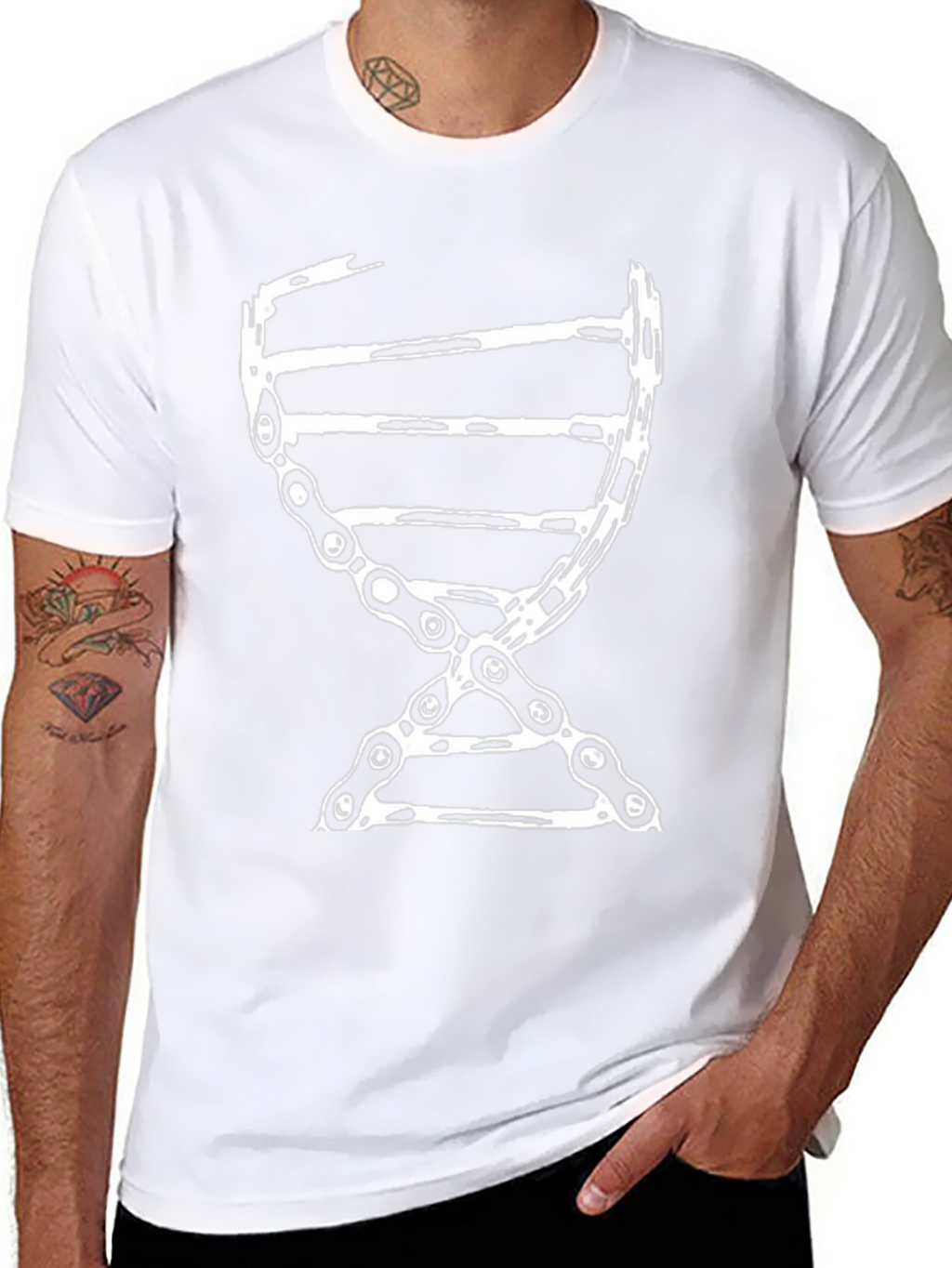 DNA Chain Graphic Tee - Black
