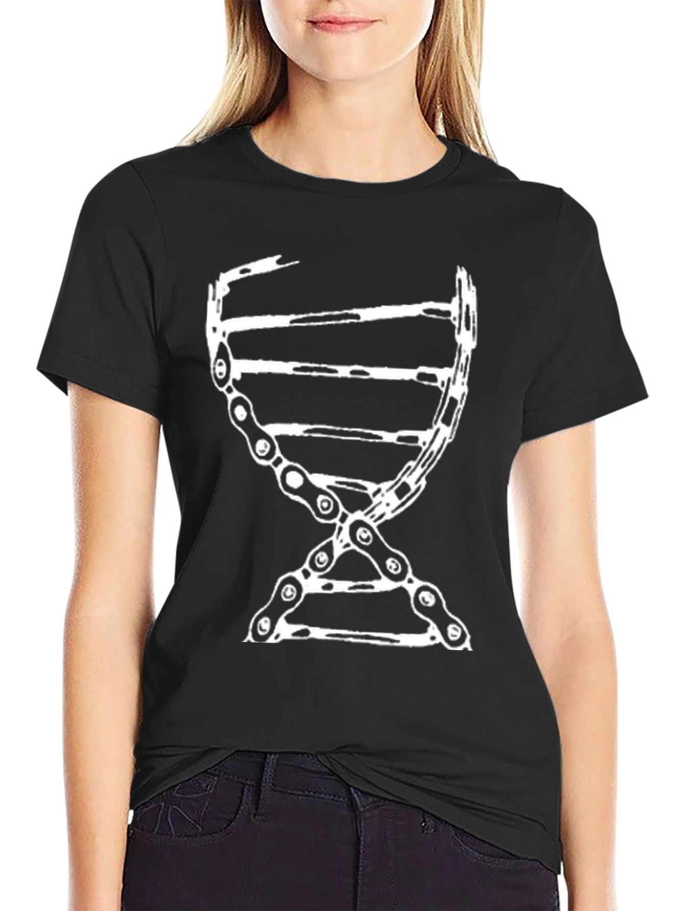 DNA Chain Graphic Tee - Black