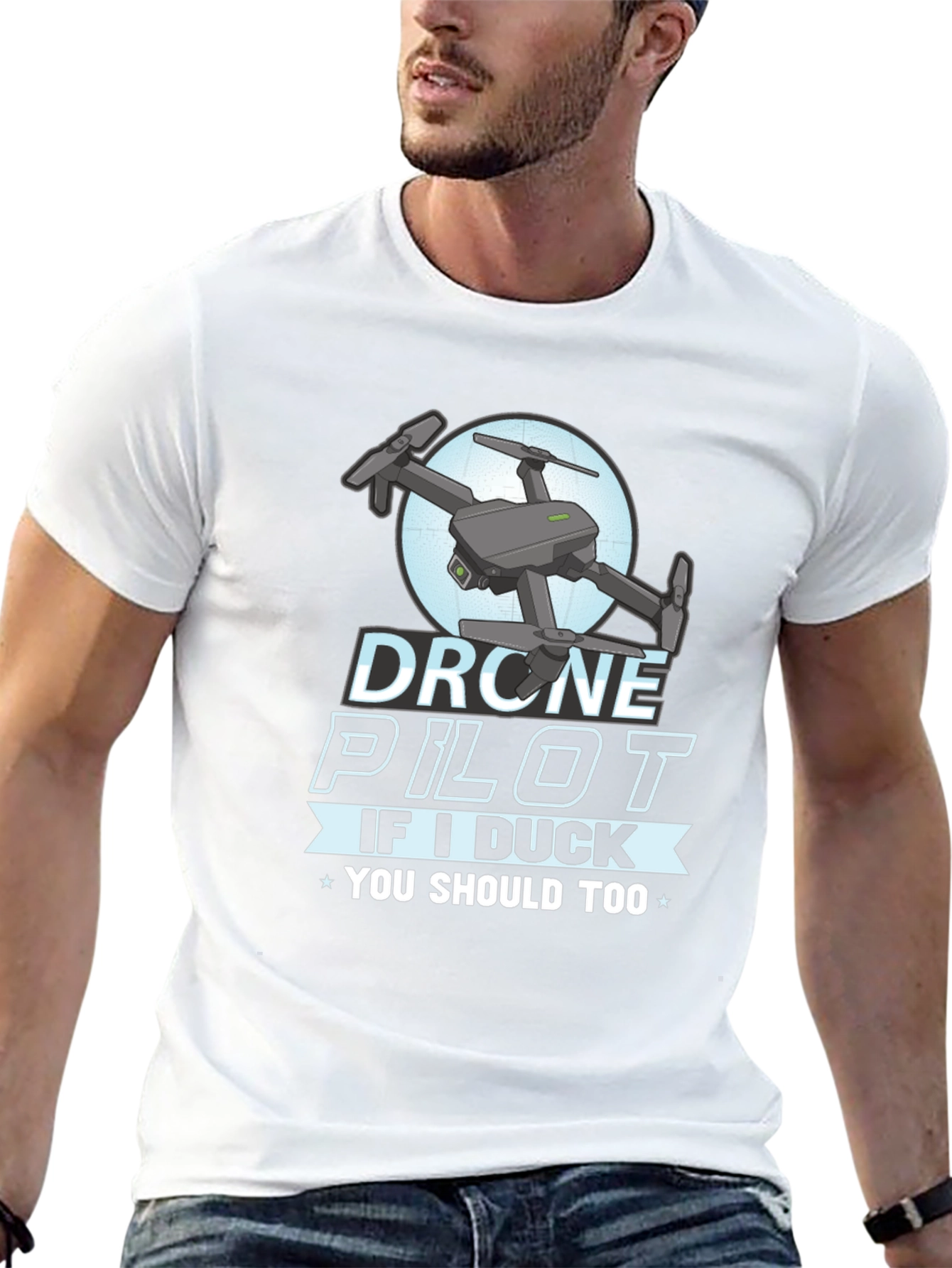 Drone Pilot Graphic Tee - If I Duck You Should Too!