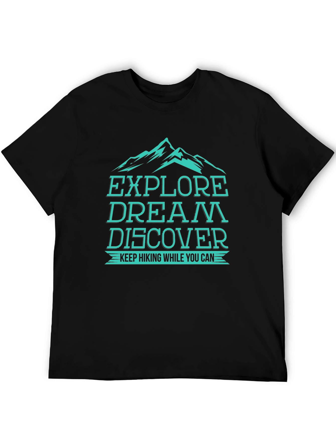 Explore Dream Discover Hiking Graphic Tee - Black
