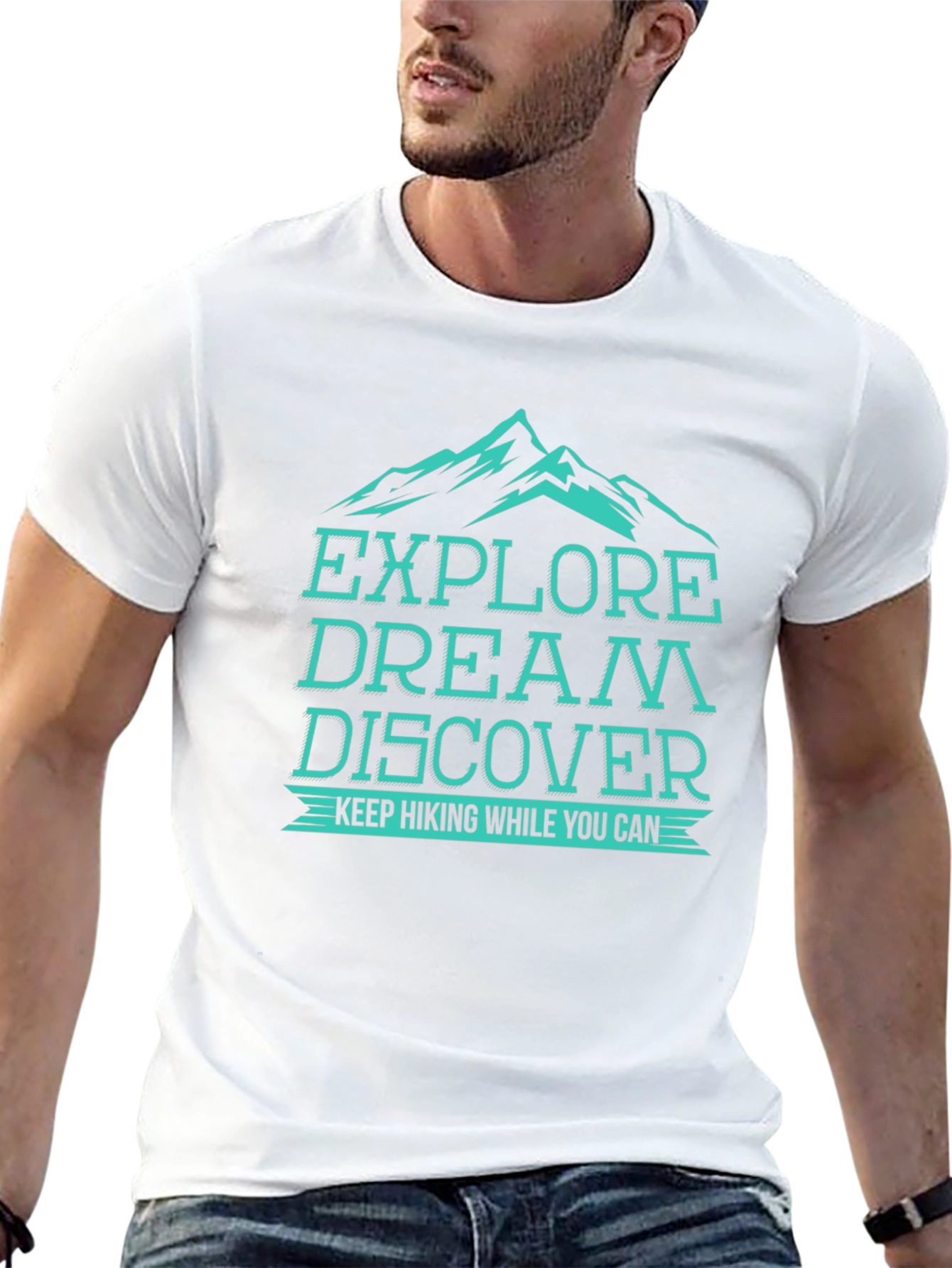 Explore Dream Discover Hiking Graphic Tee - Black