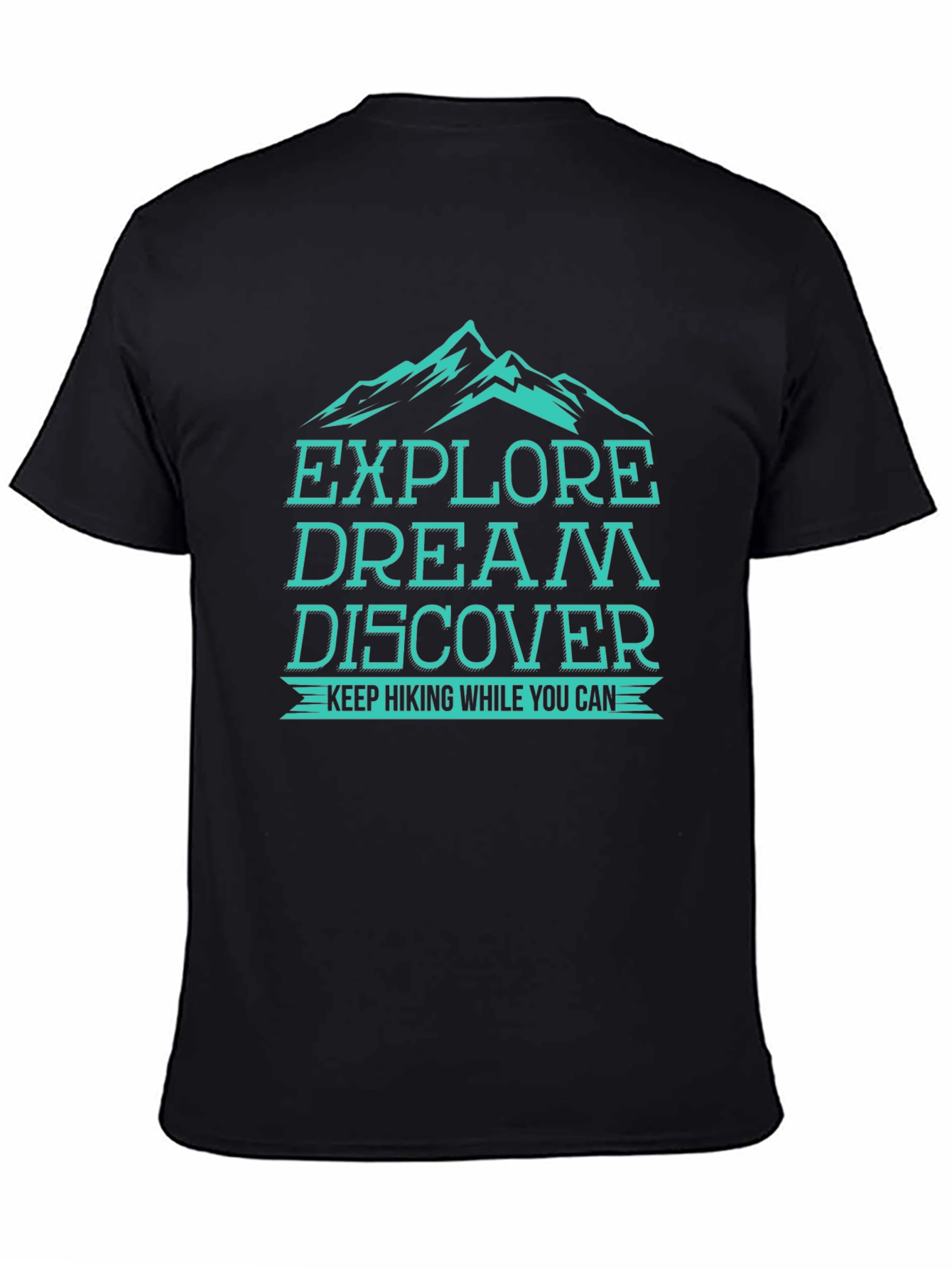 Explore Dream Discover Hiking Graphic Tee - Black