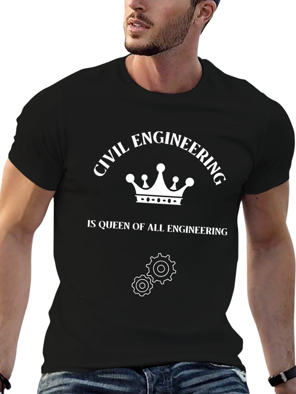 Civil Engineering Queen T-Shirt - Black