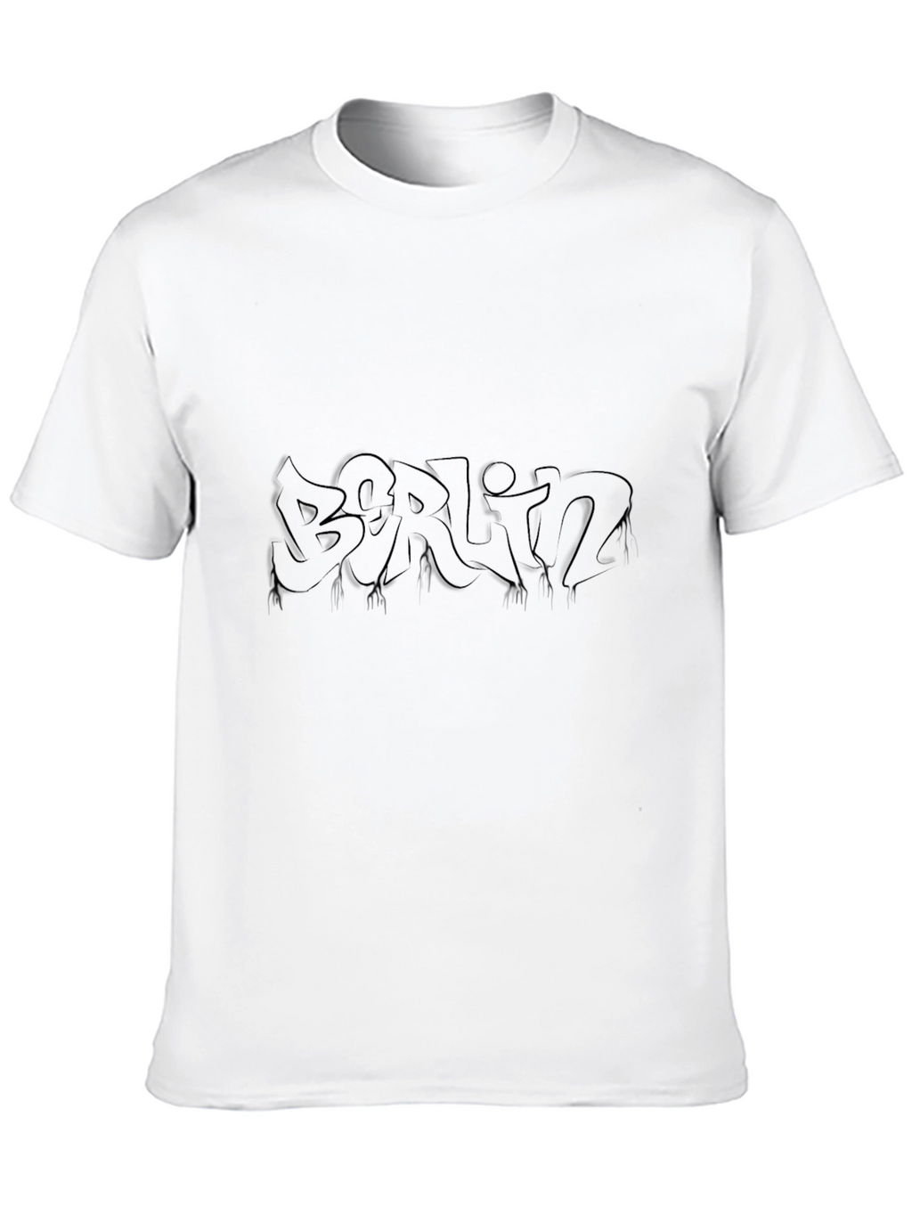 Berlin Graffiti Style Black T-Shirt
