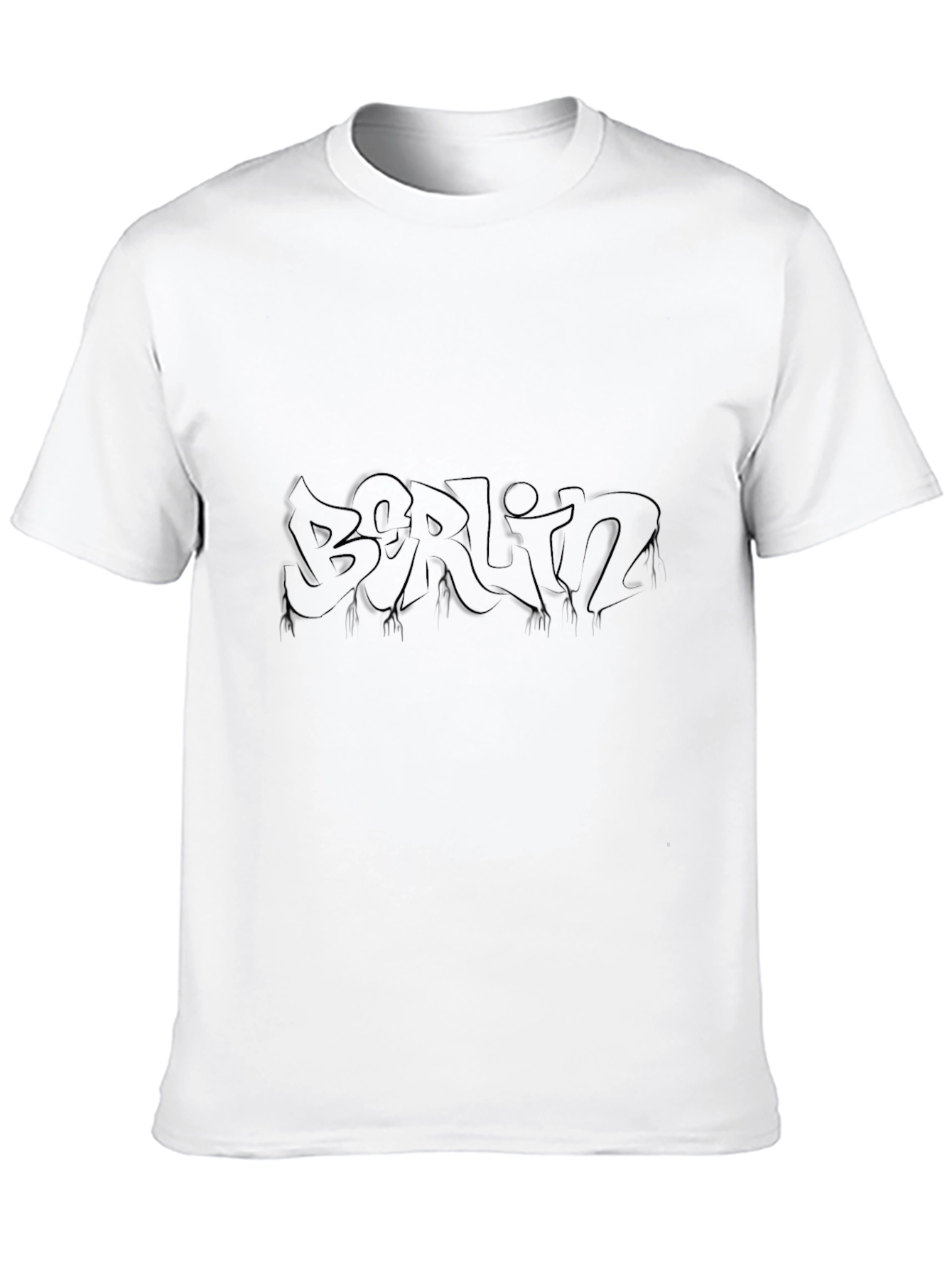 Berlin Graffiti Style Black T-Shirt