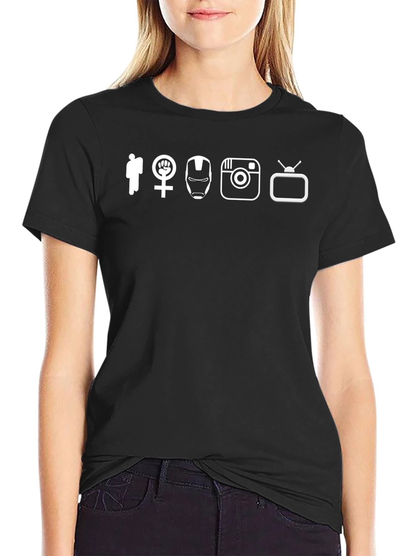 Graphic Tee: Man Woman Iron Man Insta TV