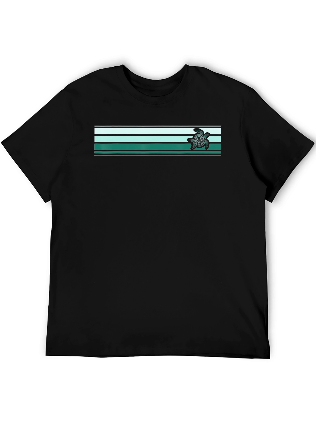 Striped Turtle Graphic Tee - Relaxed Fit