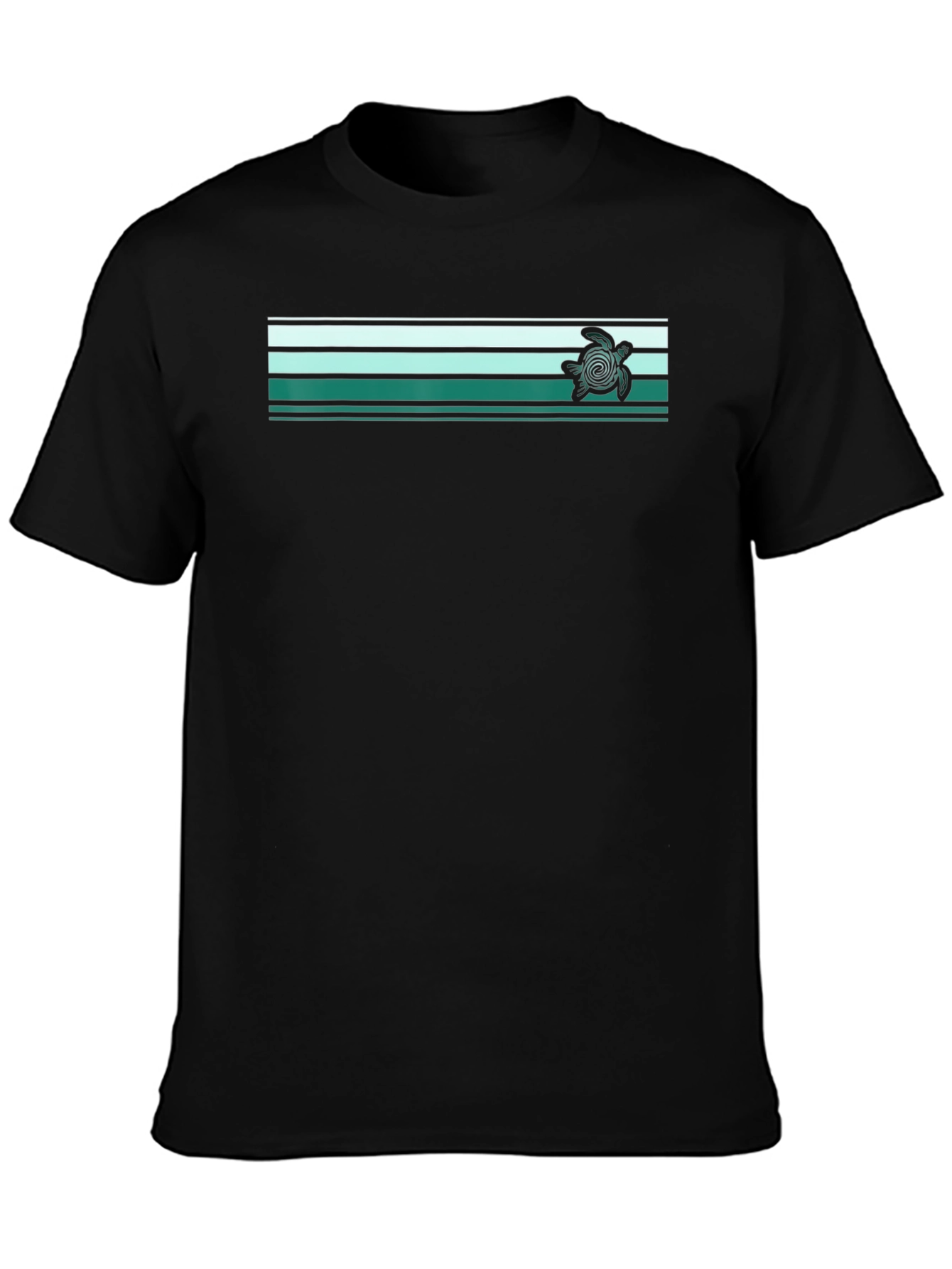 Striped Turtle Graphic Tee - Relaxed Fit
