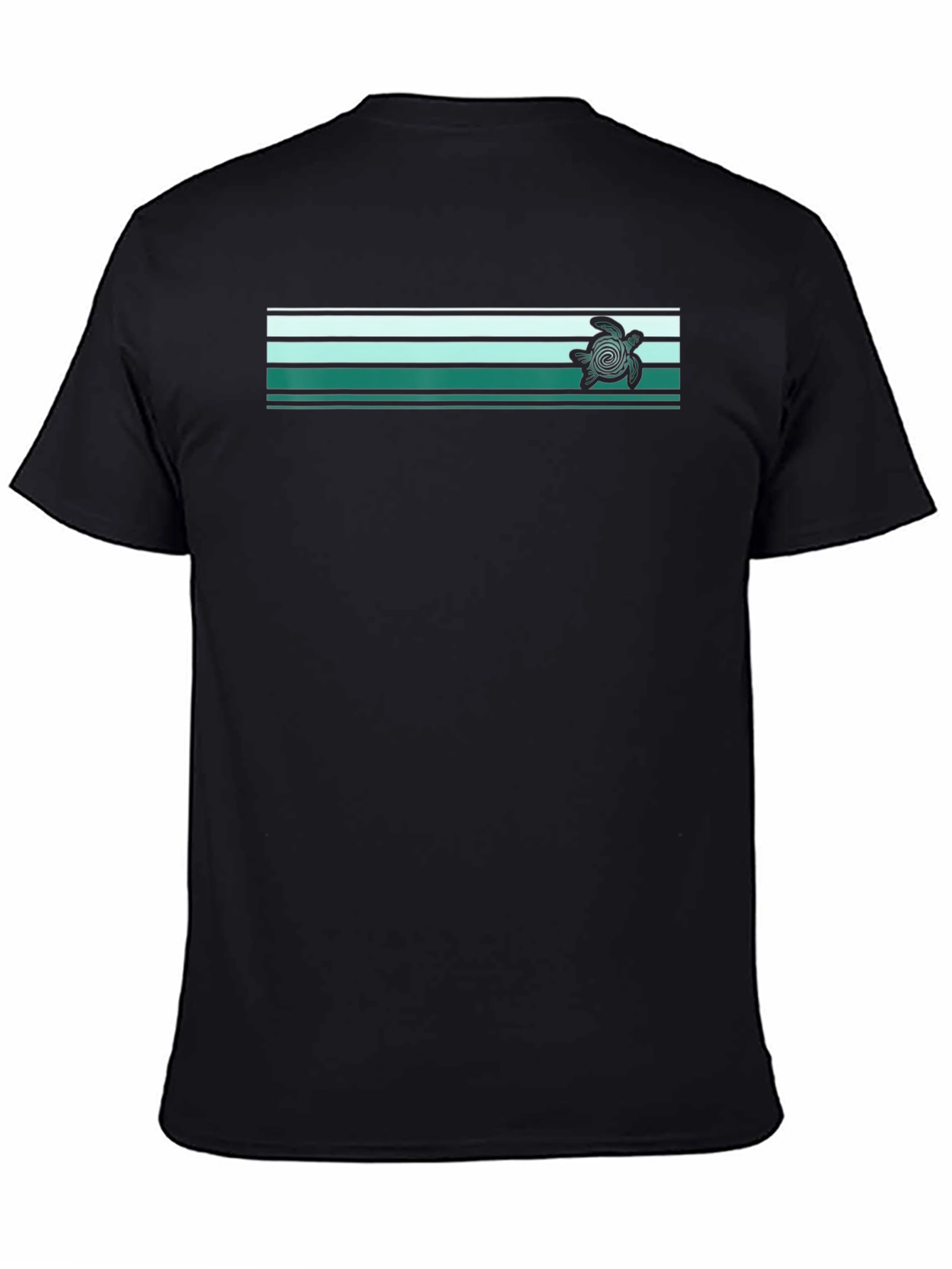 Striped Turtle Graphic Tee - Relaxed Fit