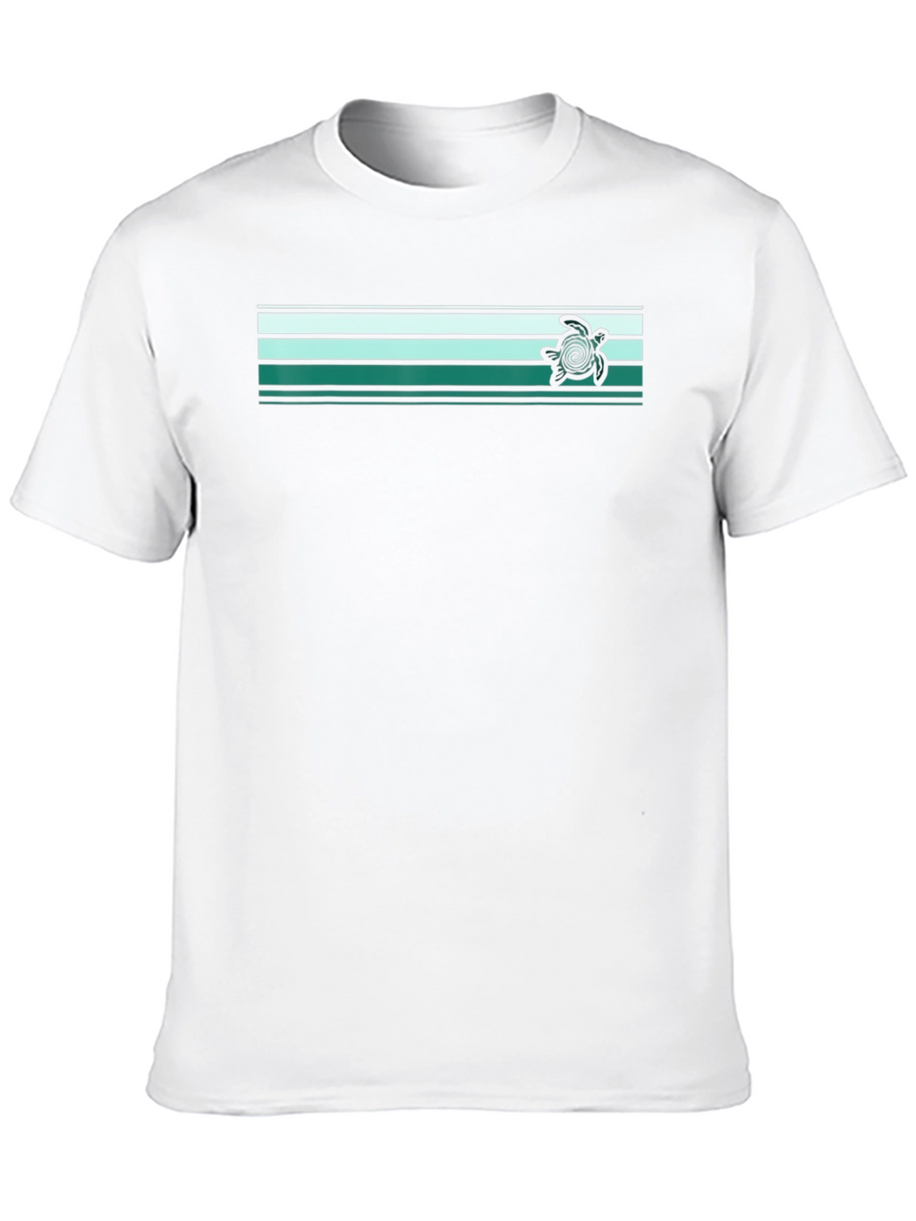 Striped Turtle Graphic Tee - Relaxed Fit