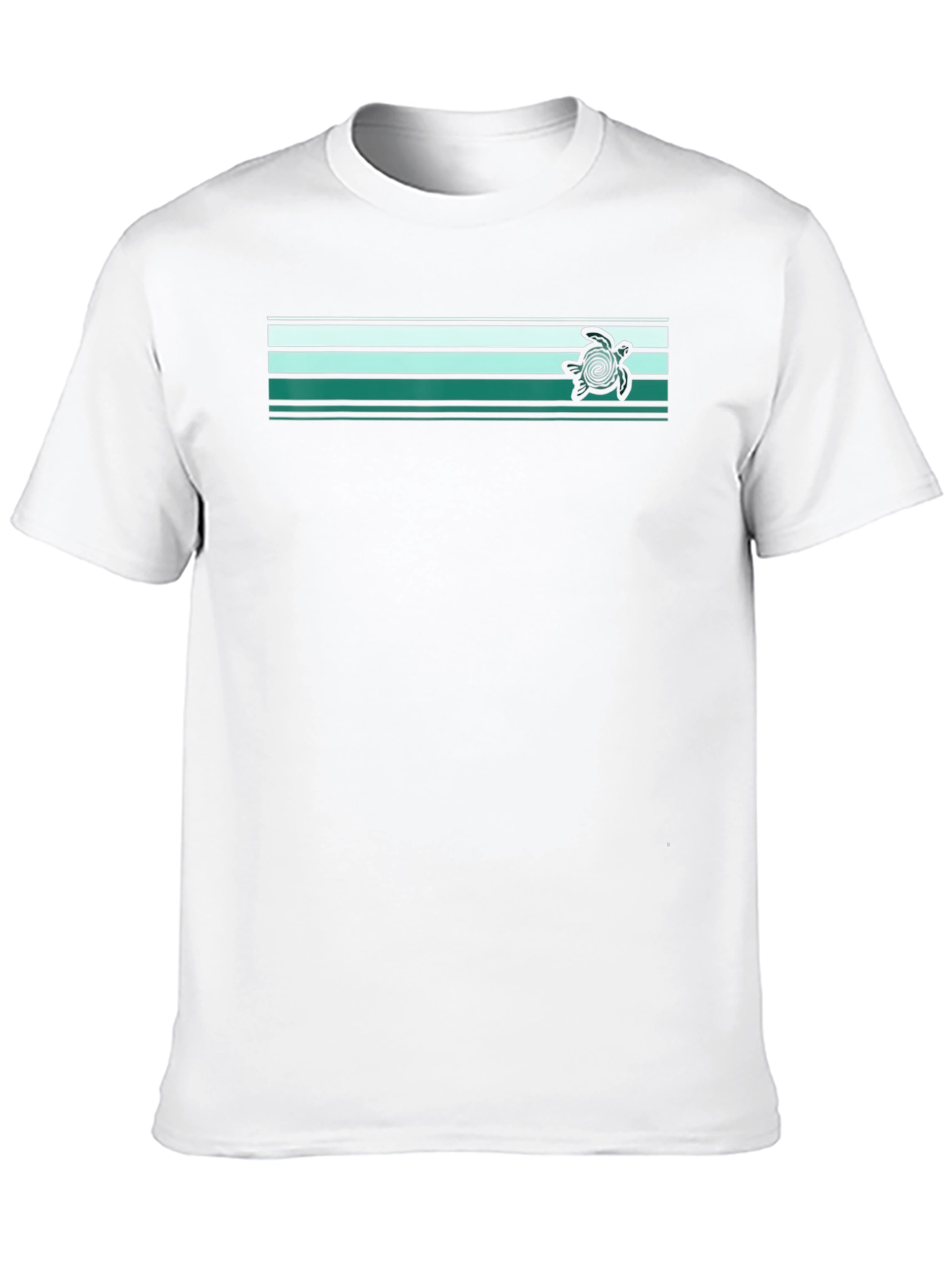 Striped Turtle Graphic Tee - Relaxed Fit