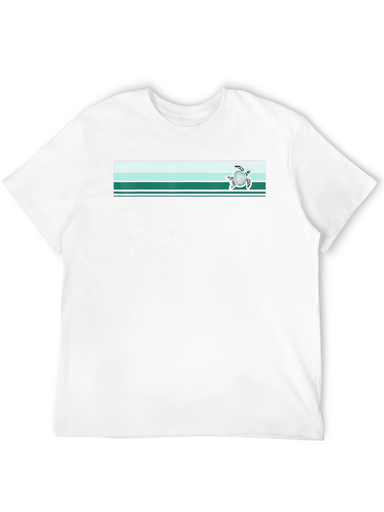 Striped Turtle Graphic Tee - Relaxed Fit