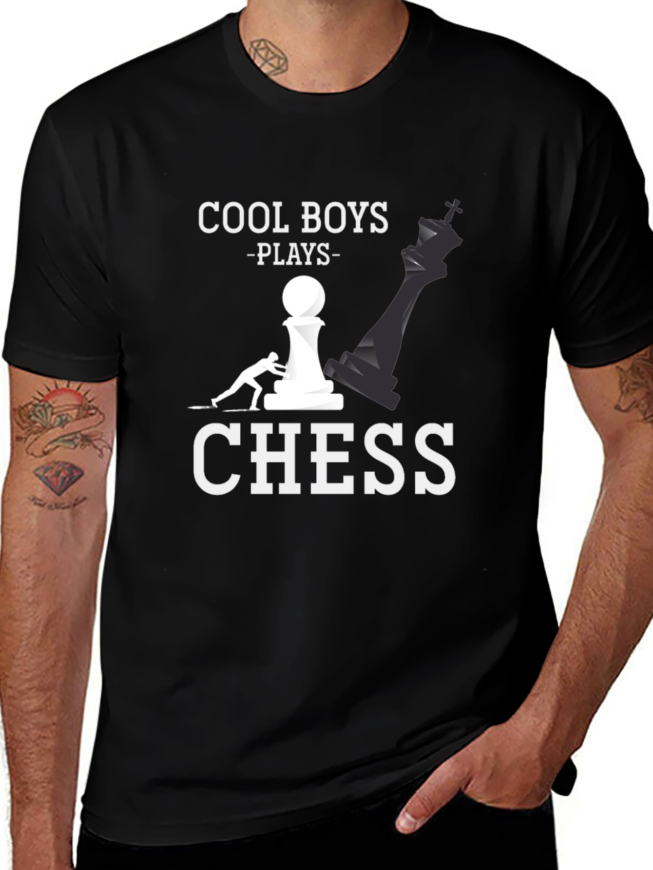 Cool Boys Play Chess T-Shirt - Graphic Tee for Chess Lovers