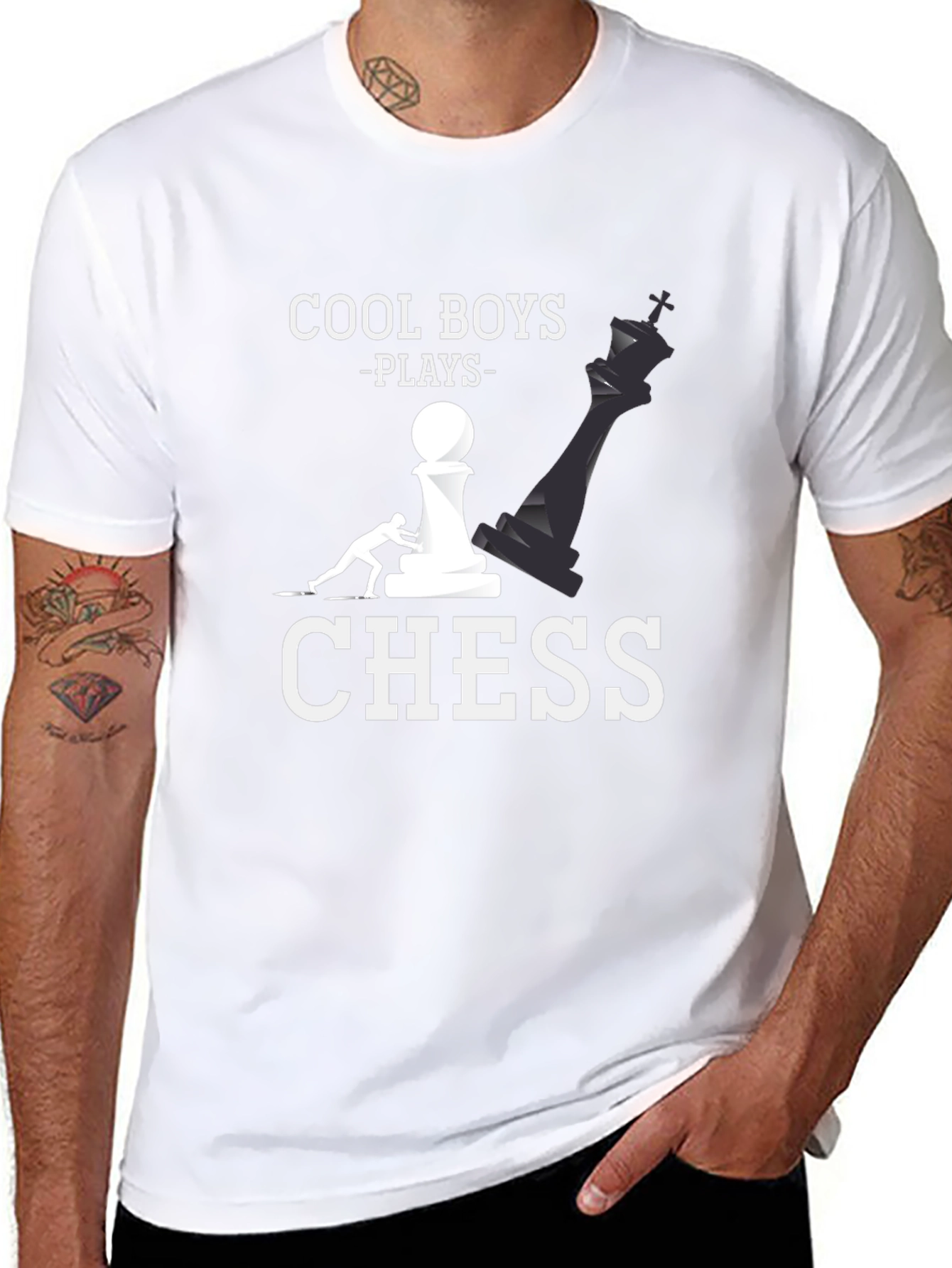 Cool Boys Play Chess T-Shirt - Graphic Tee for Chess Lovers