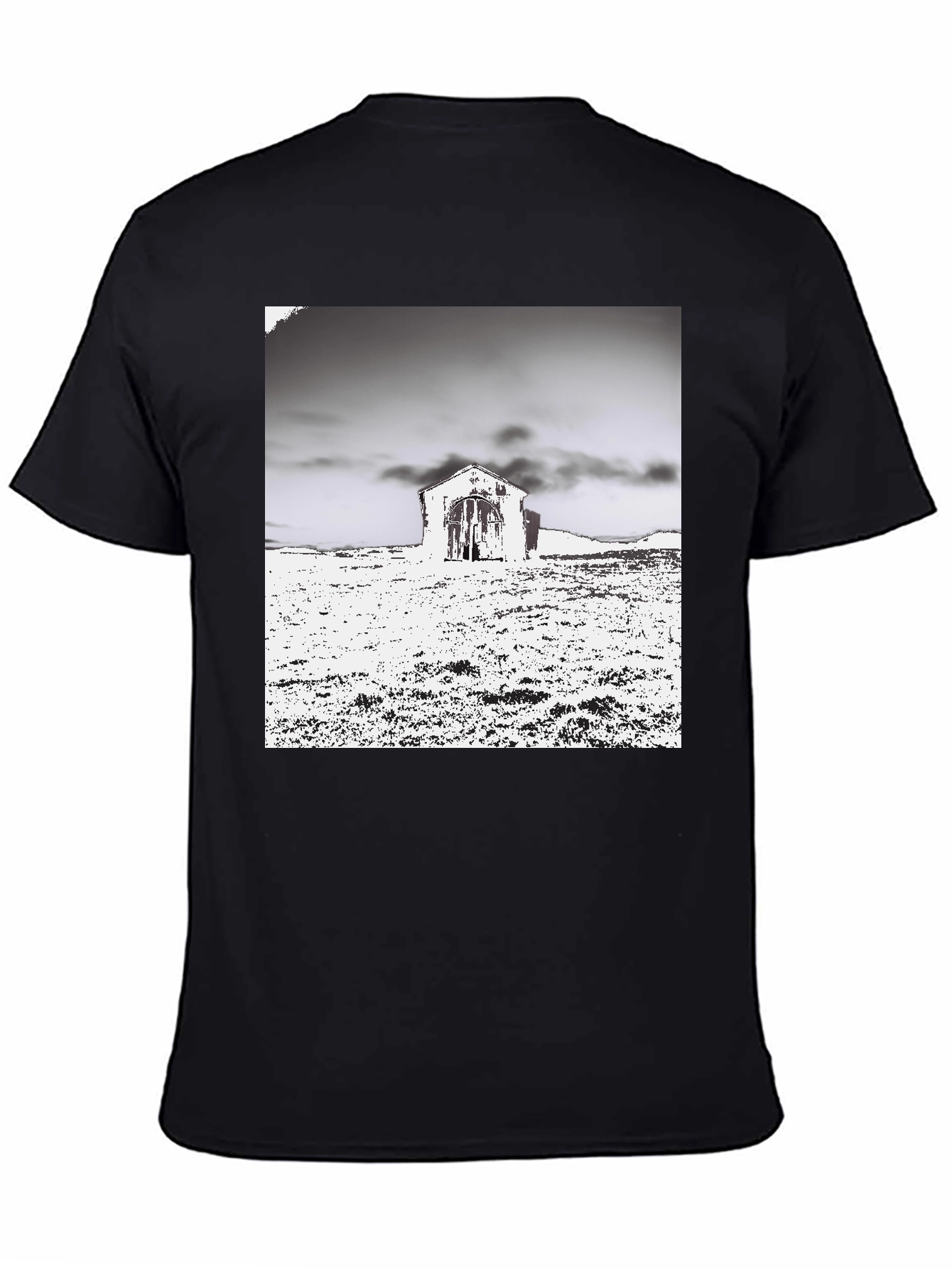 Monochrome Barn Graphic T-Shirt
