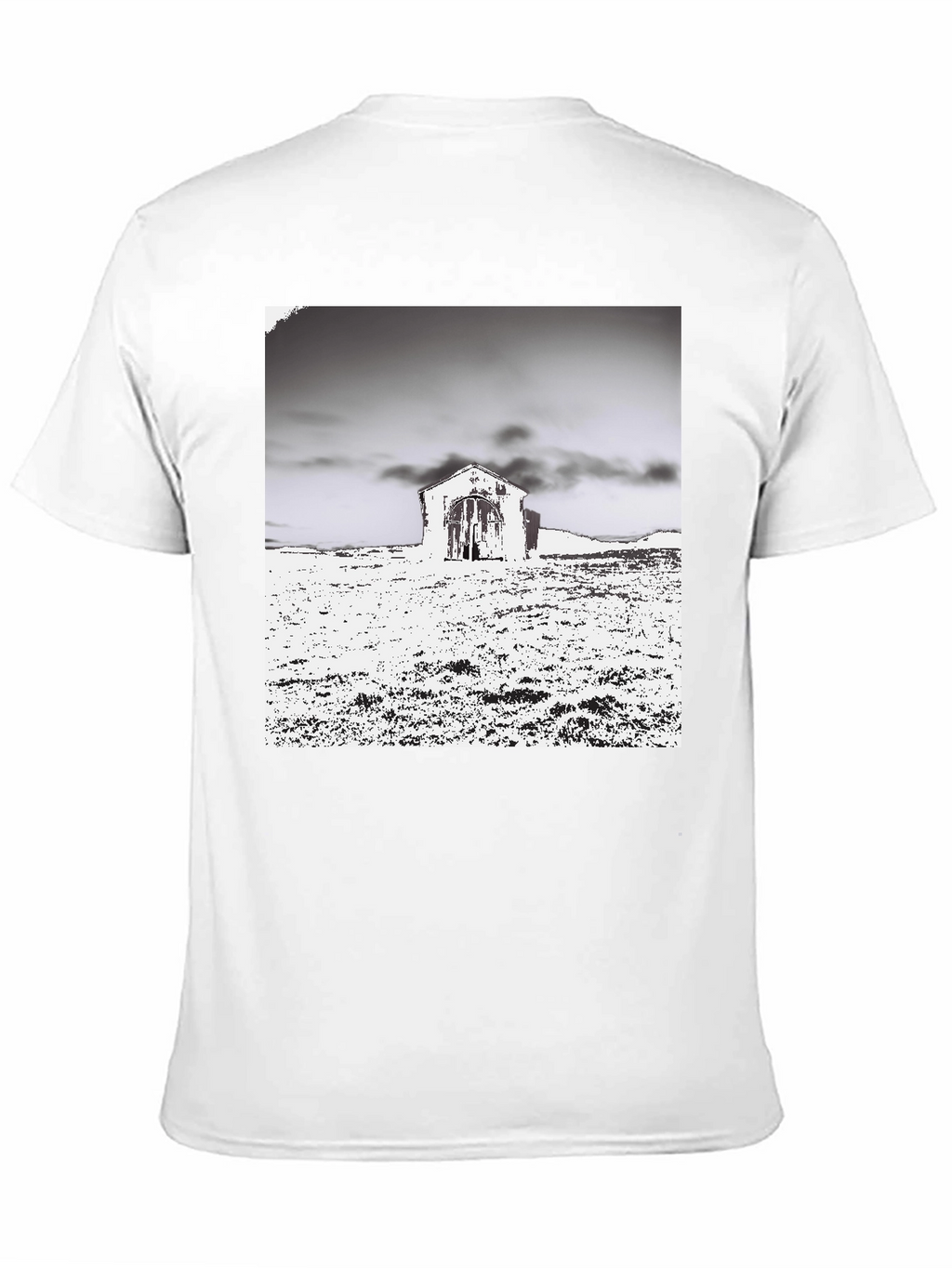 Monochrome Barn Graphic T-Shirt