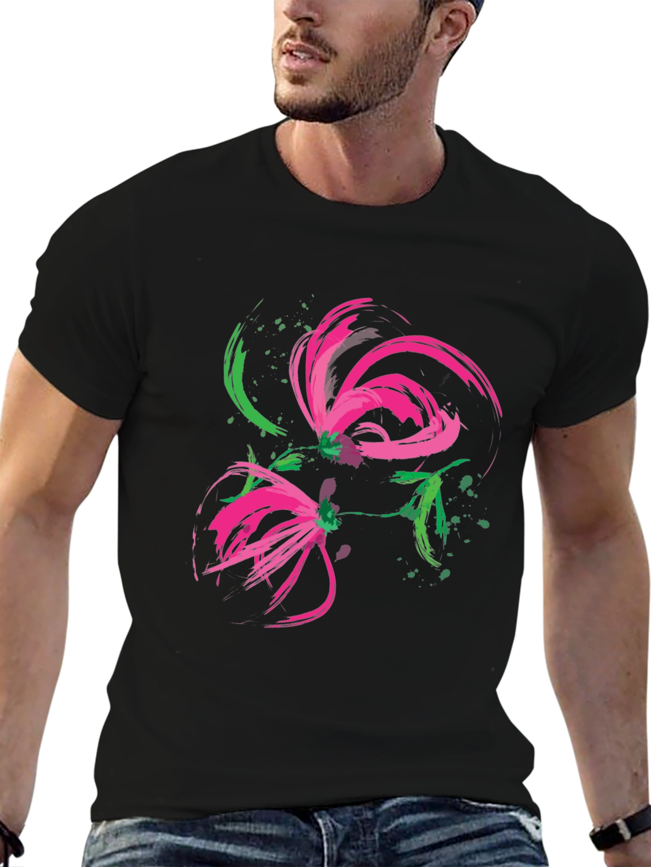 Abstract Floral Brushstroke Tee