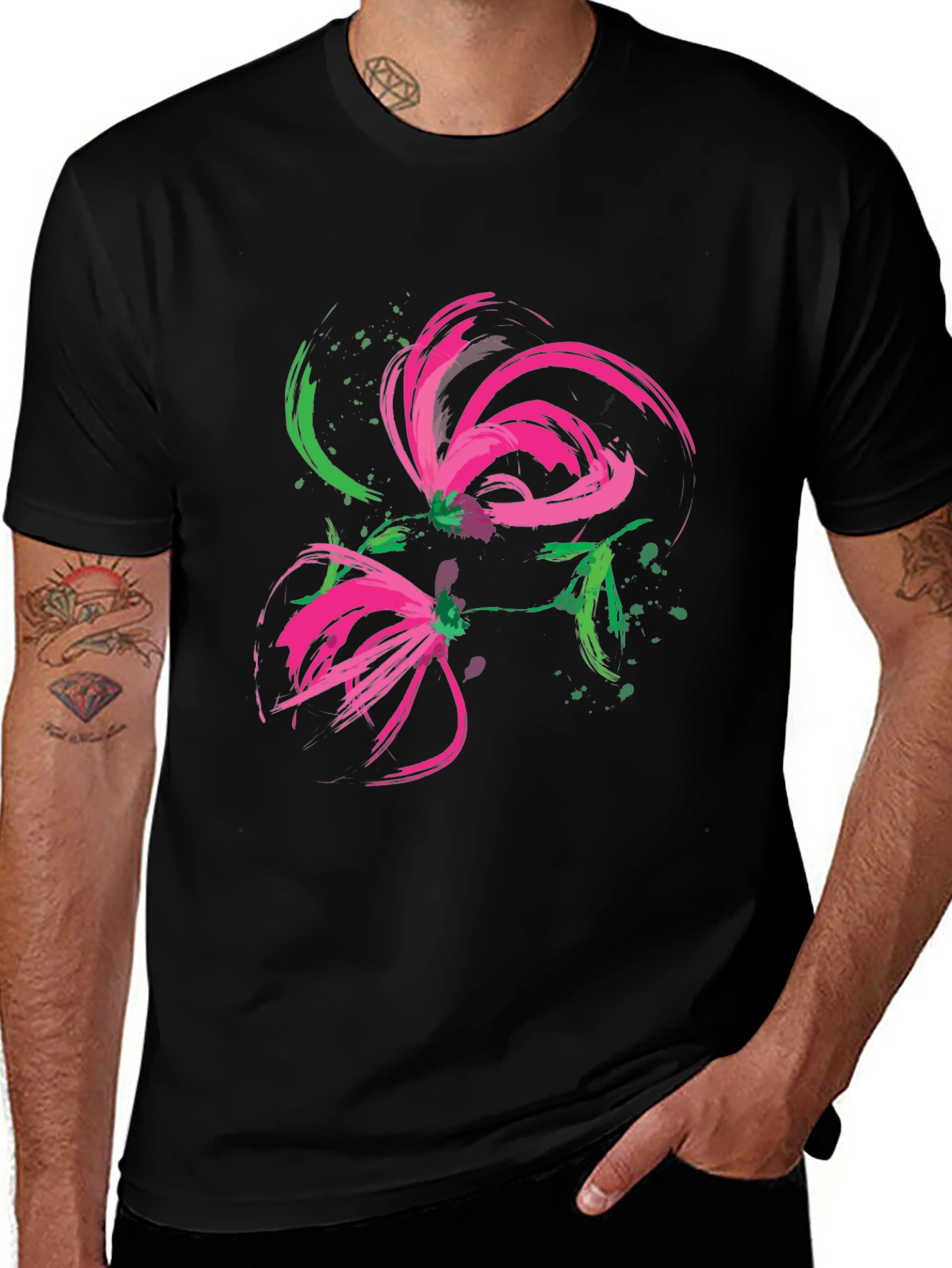 Abstract Floral Brushstroke Tee