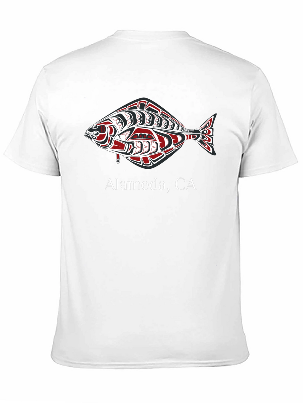 Alameda CA Fish Graphic Black T-Shirt