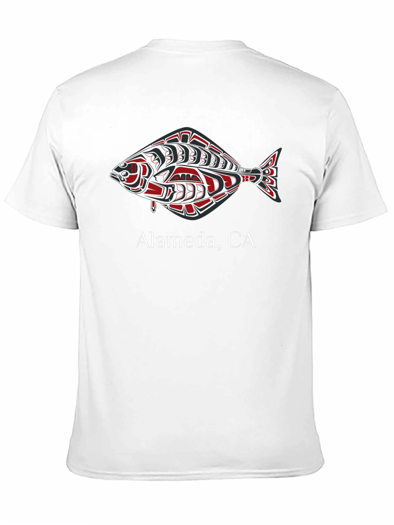 Alameda CA Fish Graphic Black T-Shirt