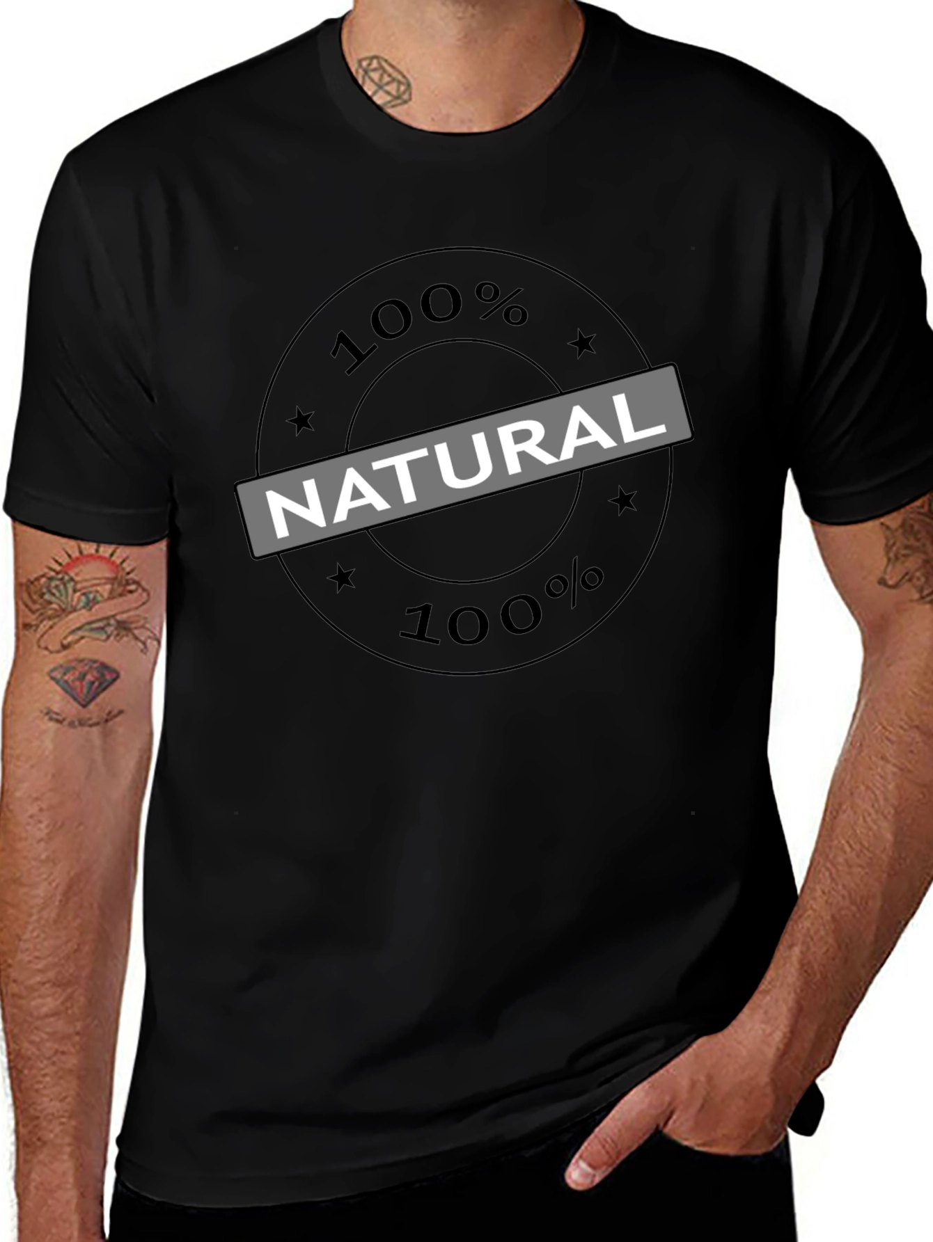 100% Natural Graphic T-Shirt - Casual Comfort
