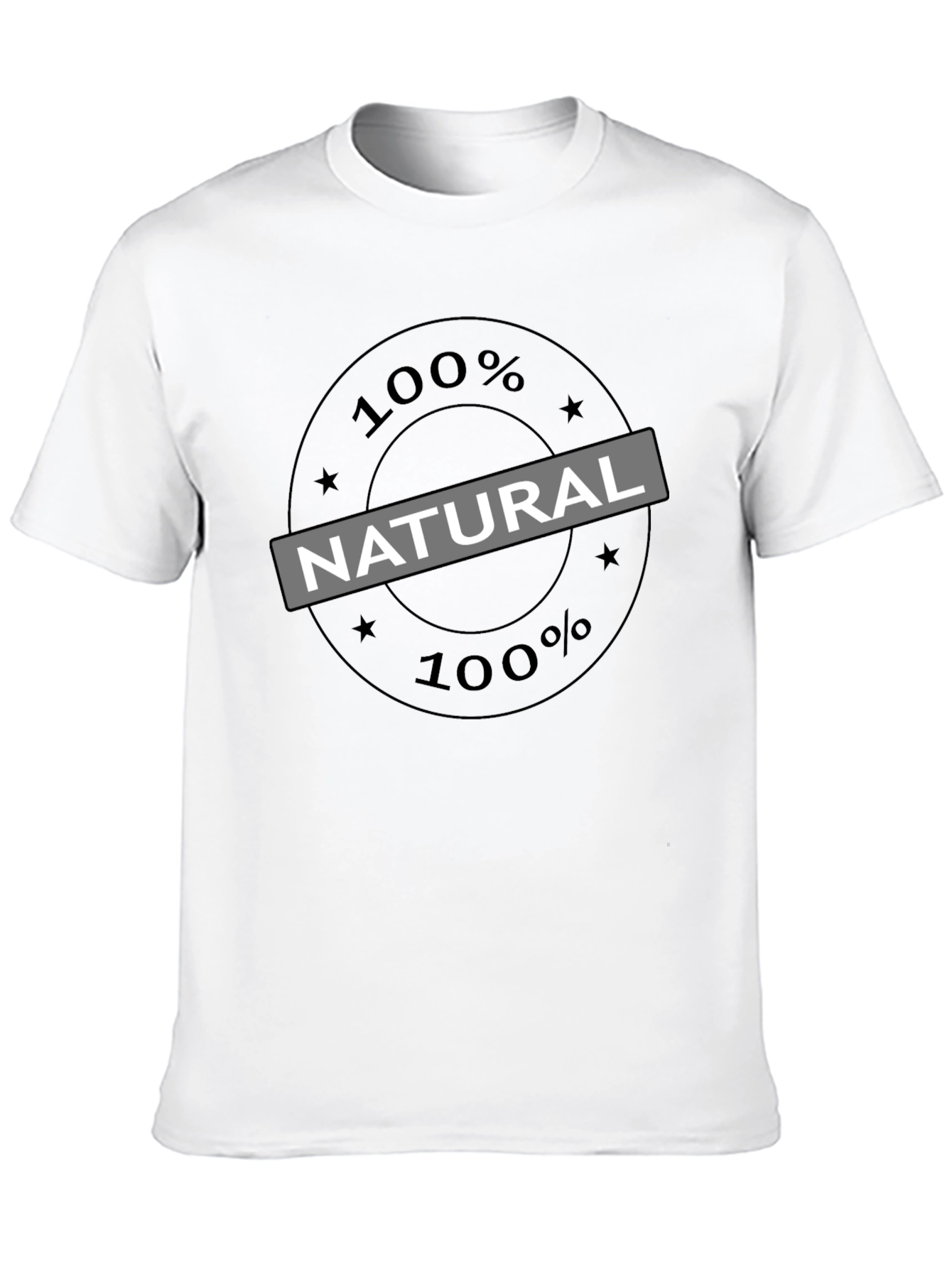 100% Natural Graphic T-Shirt - Casual Comfort