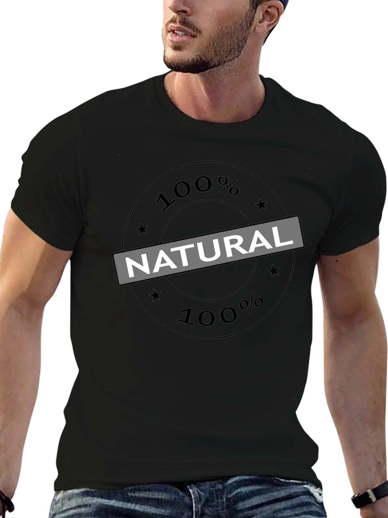 100% Natural Graphic T-Shirt - Casual Comfort