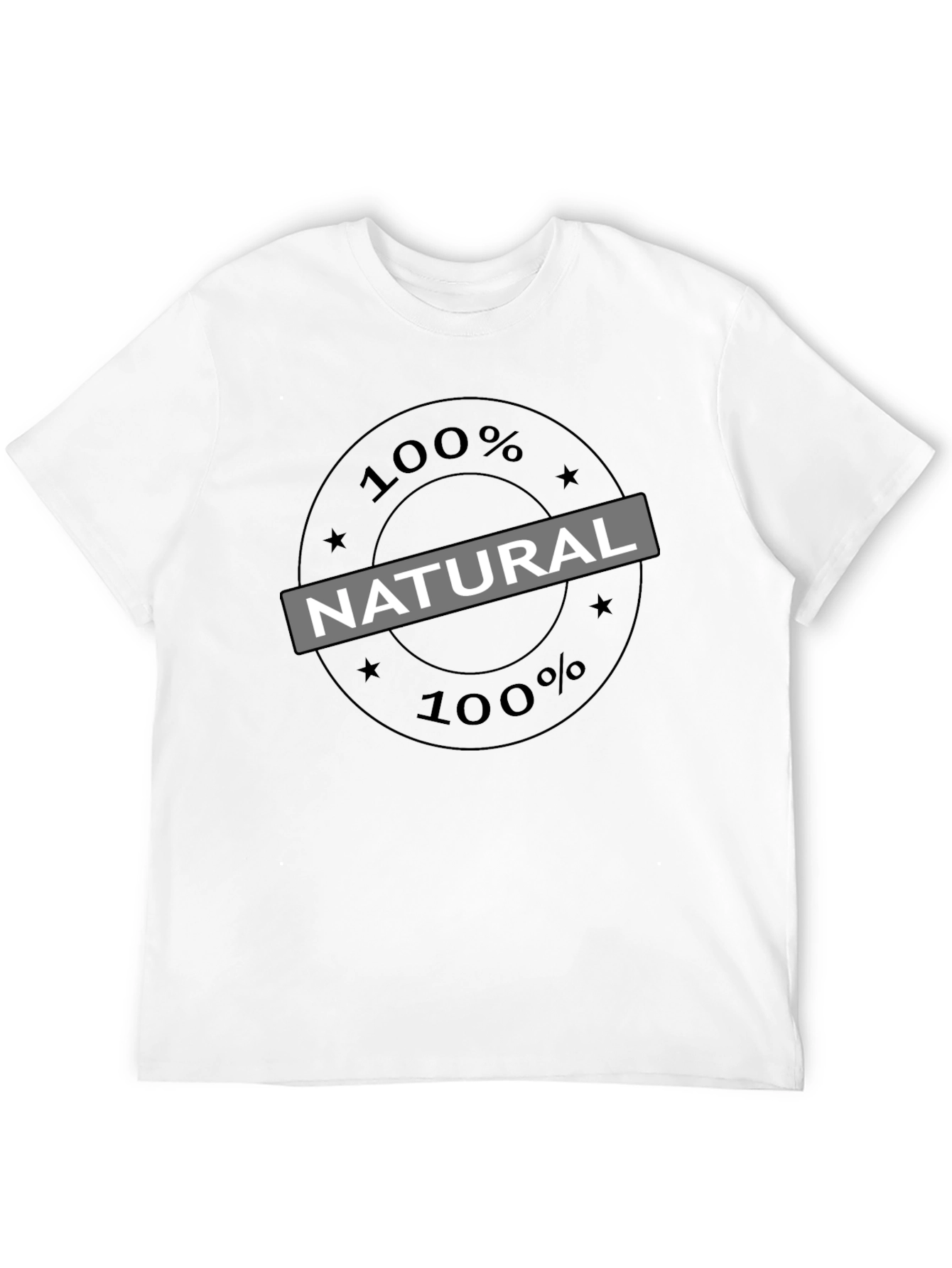 100% Natural Graphic T-Shirt - Casual Comfort