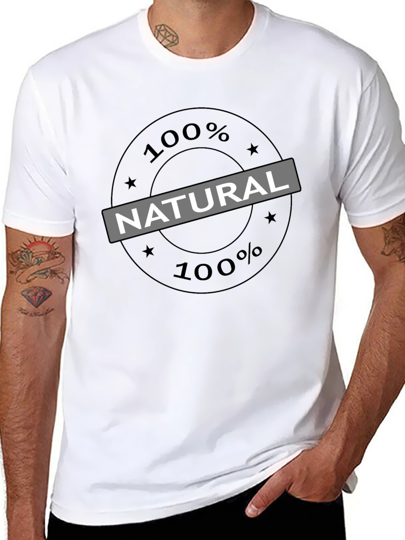 100% Natural Graphic T-Shirt - Casual Comfort