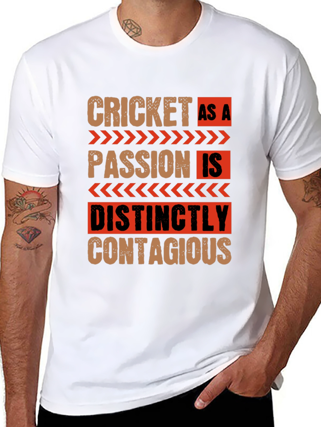 Cricket As A Passion Black Graphic T-Shirt