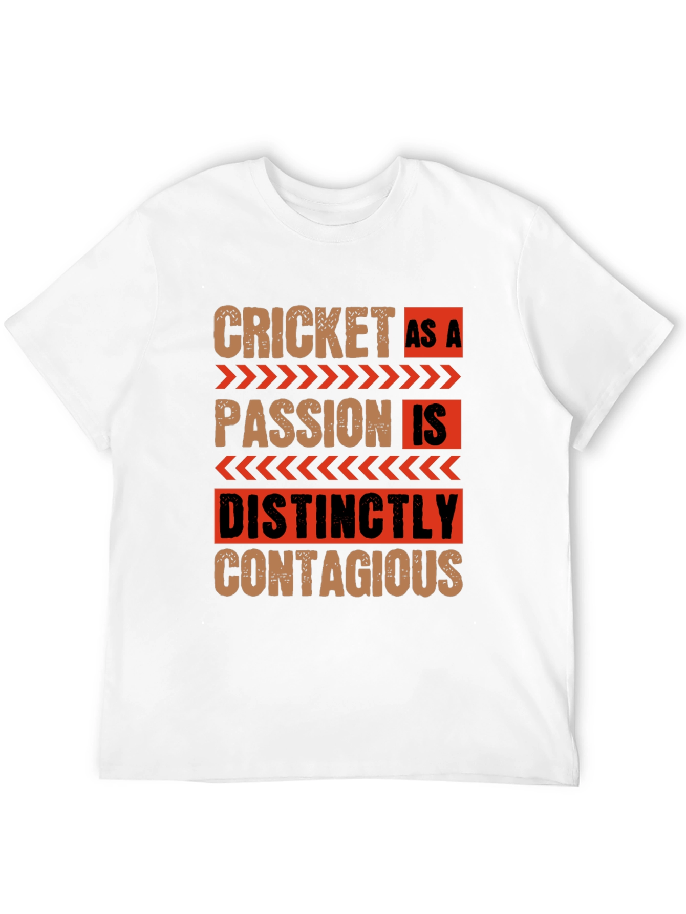 Cricket As A Passion Black Graphic T-Shirt