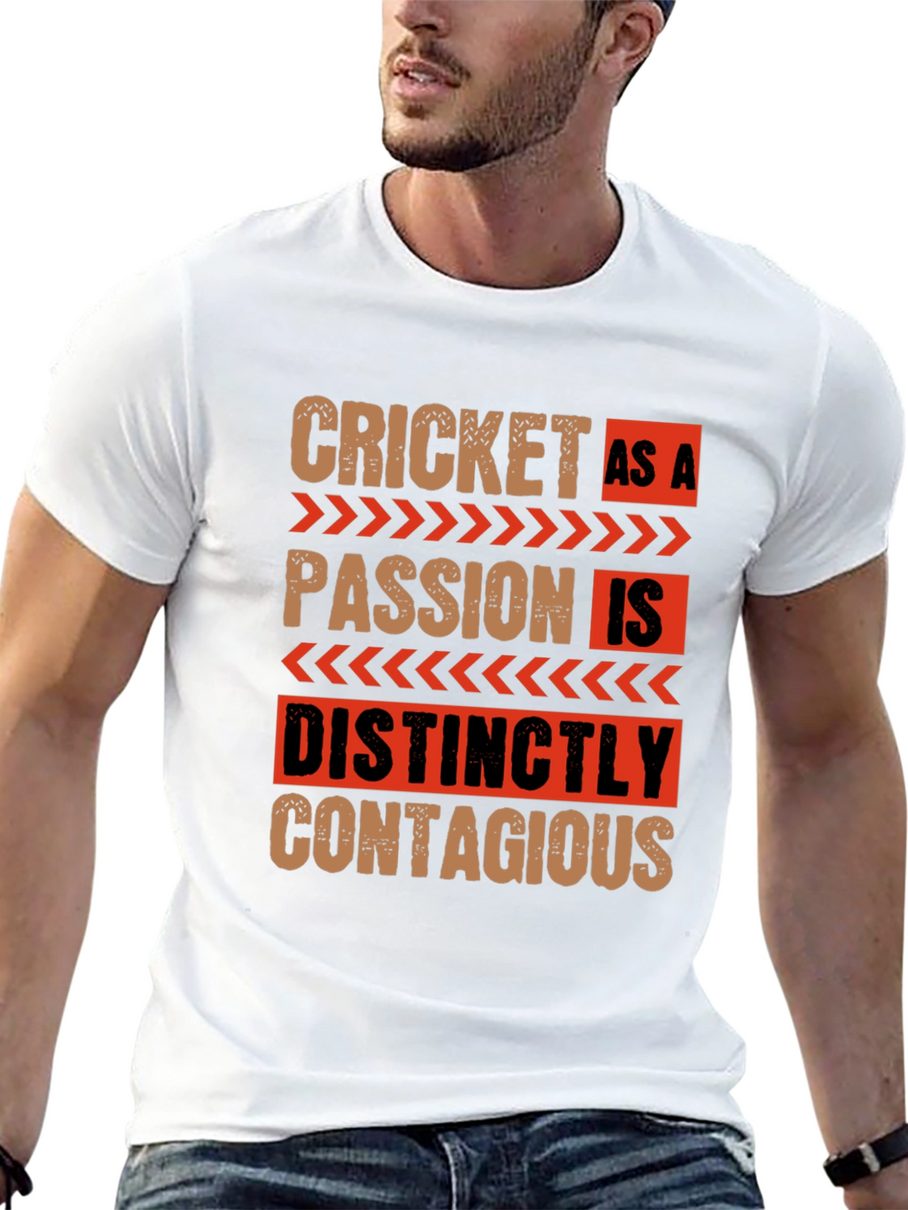 Cricket As A Passion Black Graphic T-Shirt