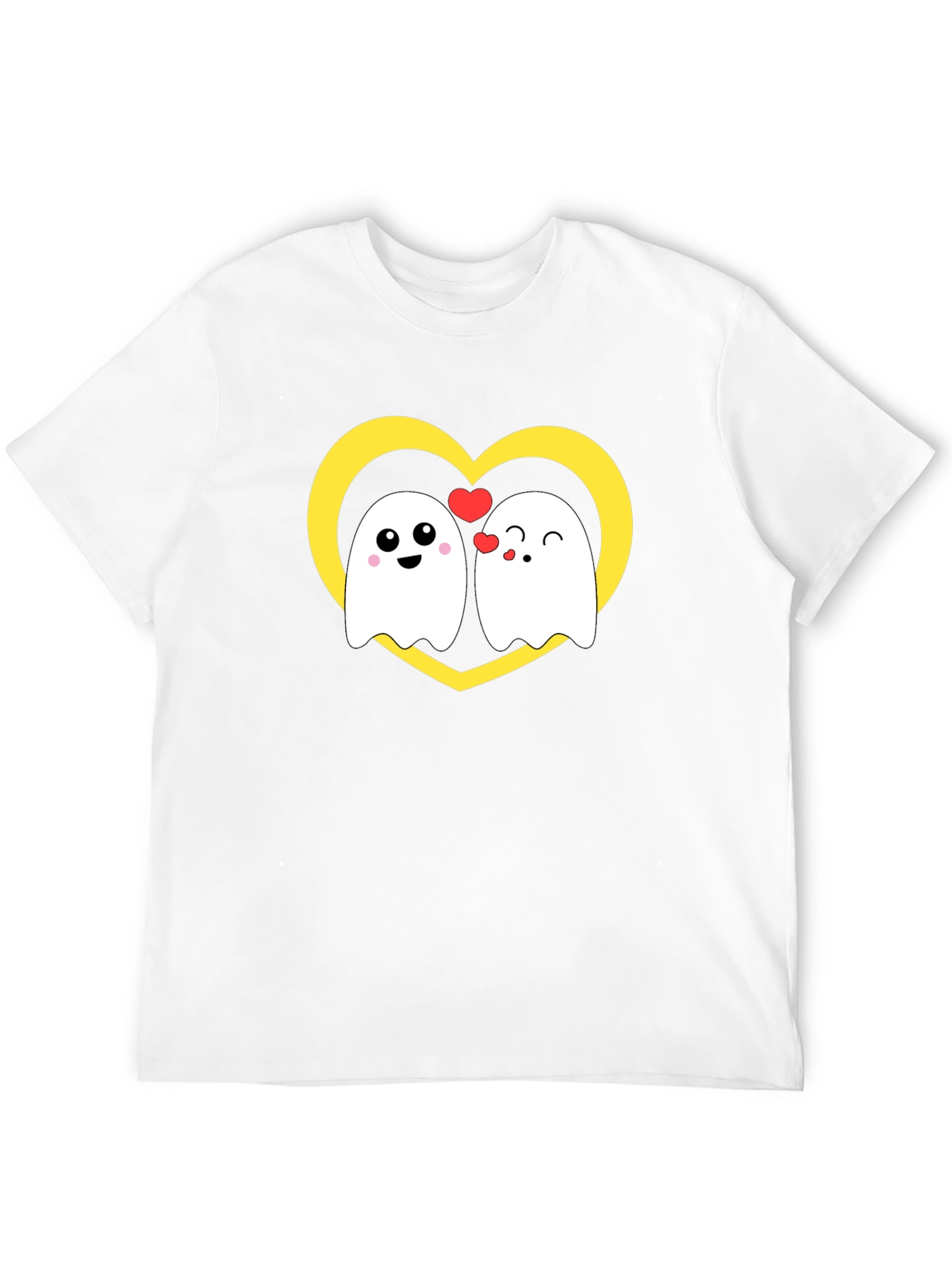 Cute Ghost Love T-Shirt - Heart Graphic Tee