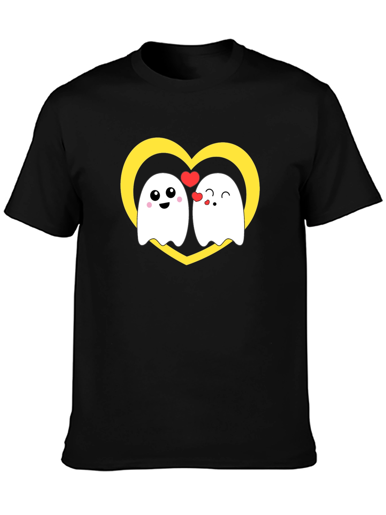 Cute Ghost Love T-Shirt - Heart Graphic Tee