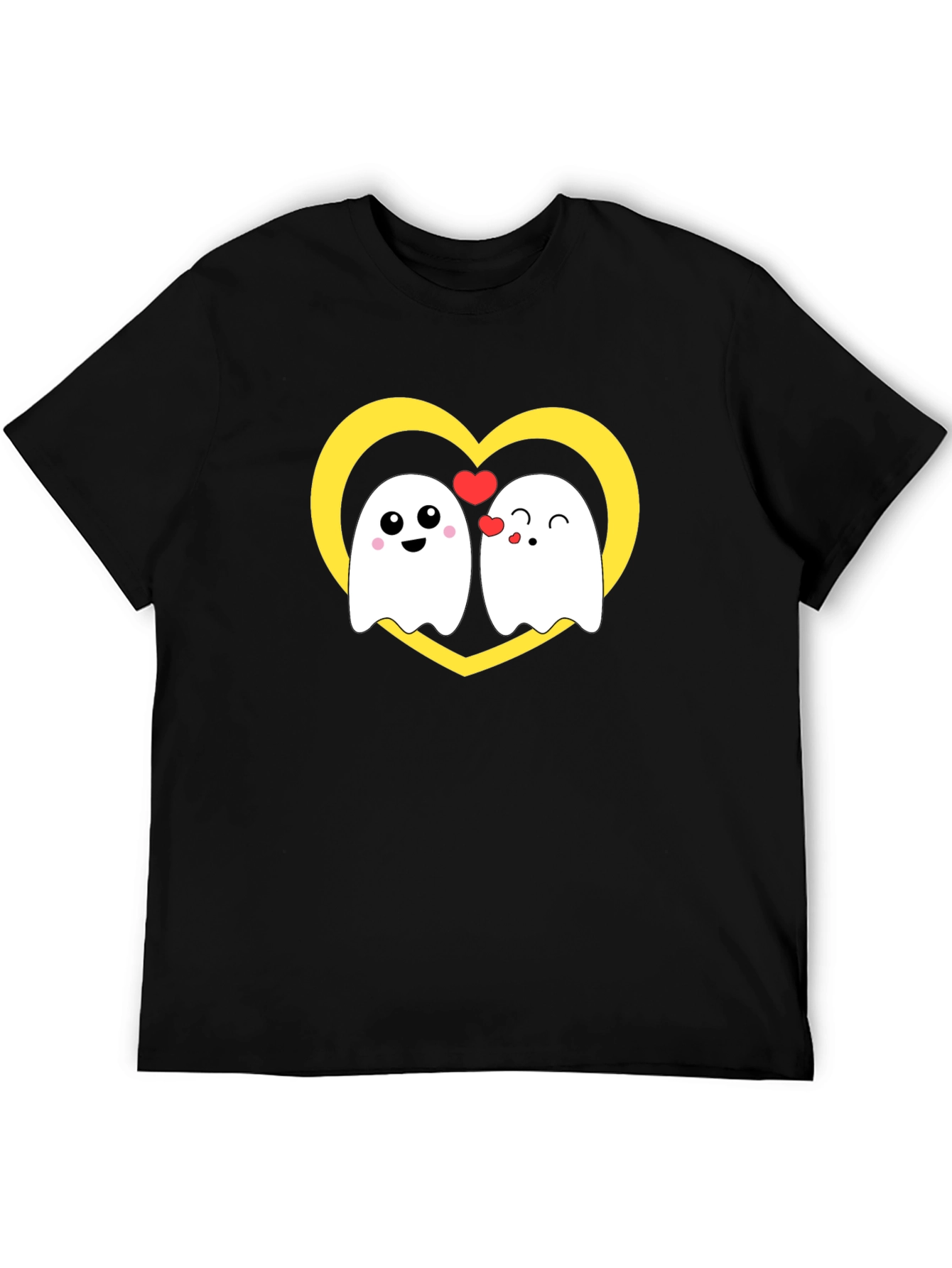 Cute Ghost Love T-Shirt - Heart Graphic Tee