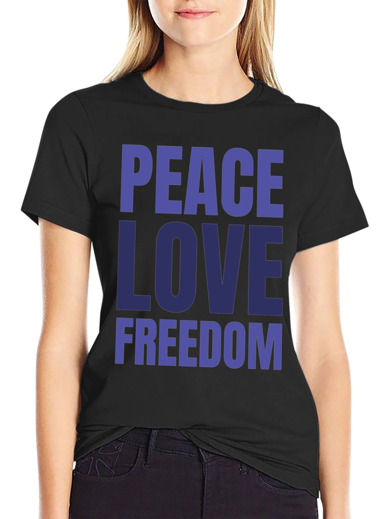 Peace Love Freedom Graphic Tee - Stylish Comfort