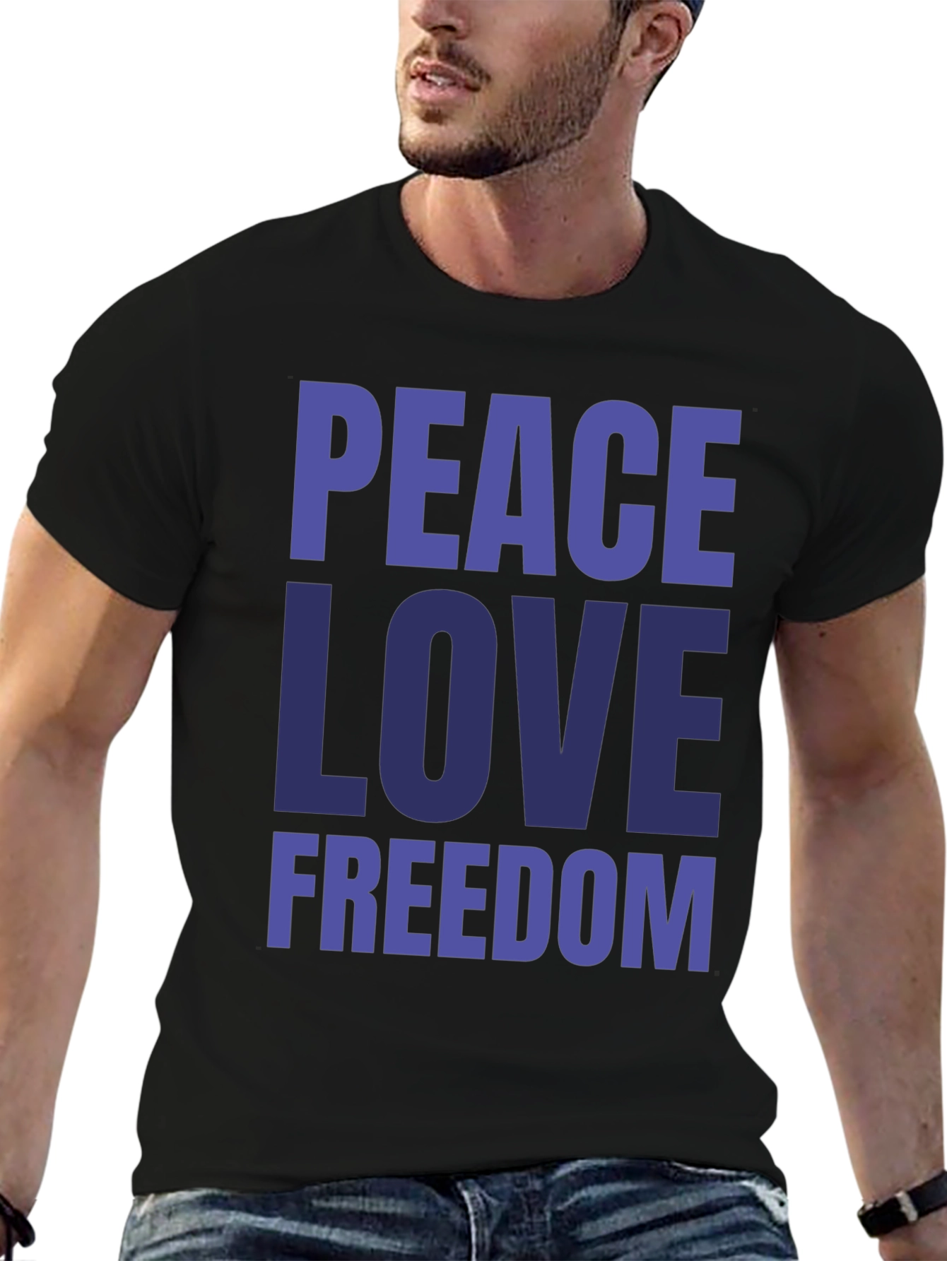 Peace Love Freedom Graphic Tee - Stylish Comfort