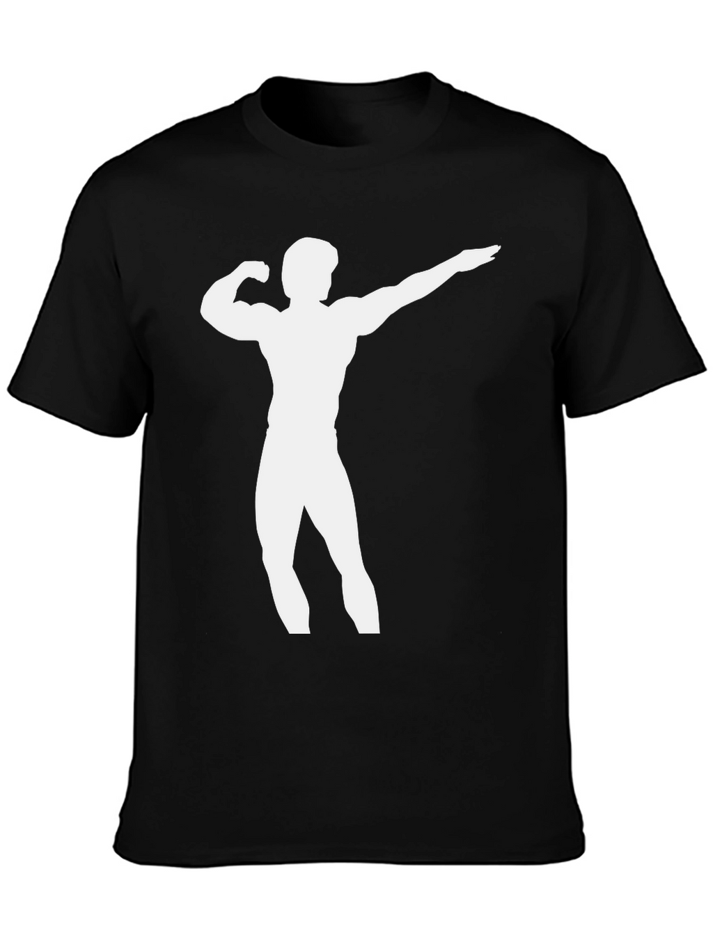 Bodybuilder Silhouette Black T-Shirt