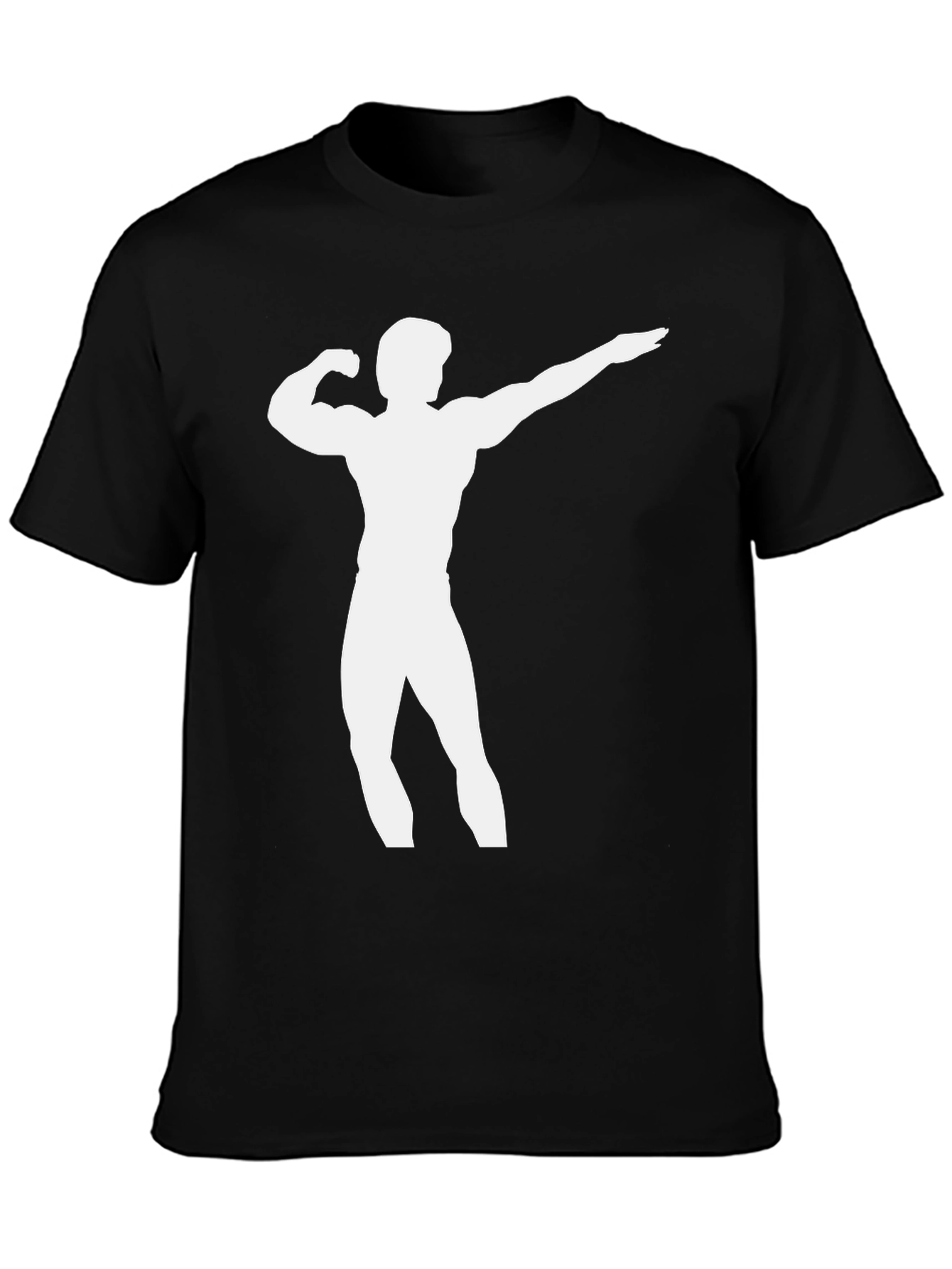 Bodybuilder Silhouette Black T-Shirt